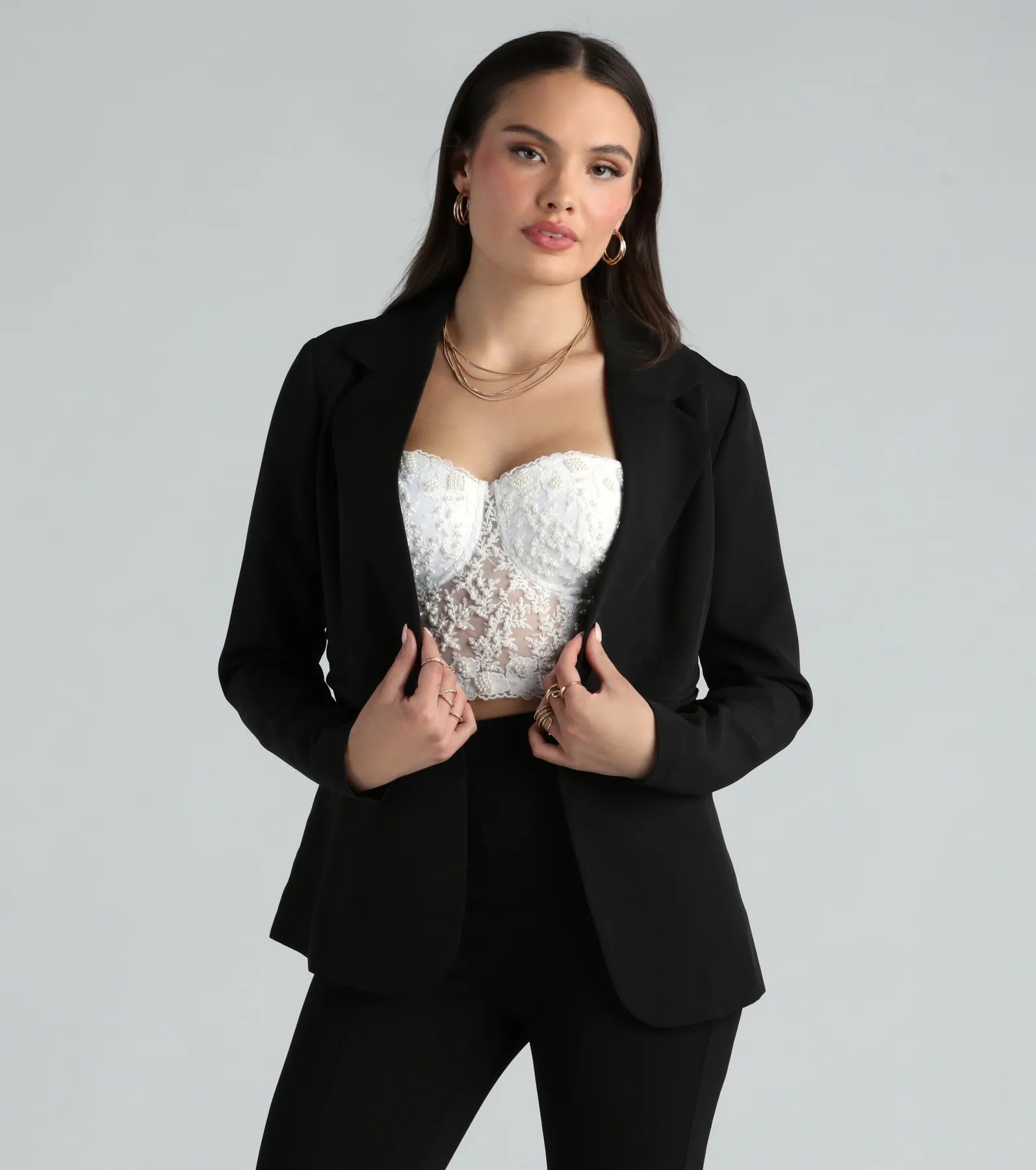 Premium Business Chic Ruched Blazer