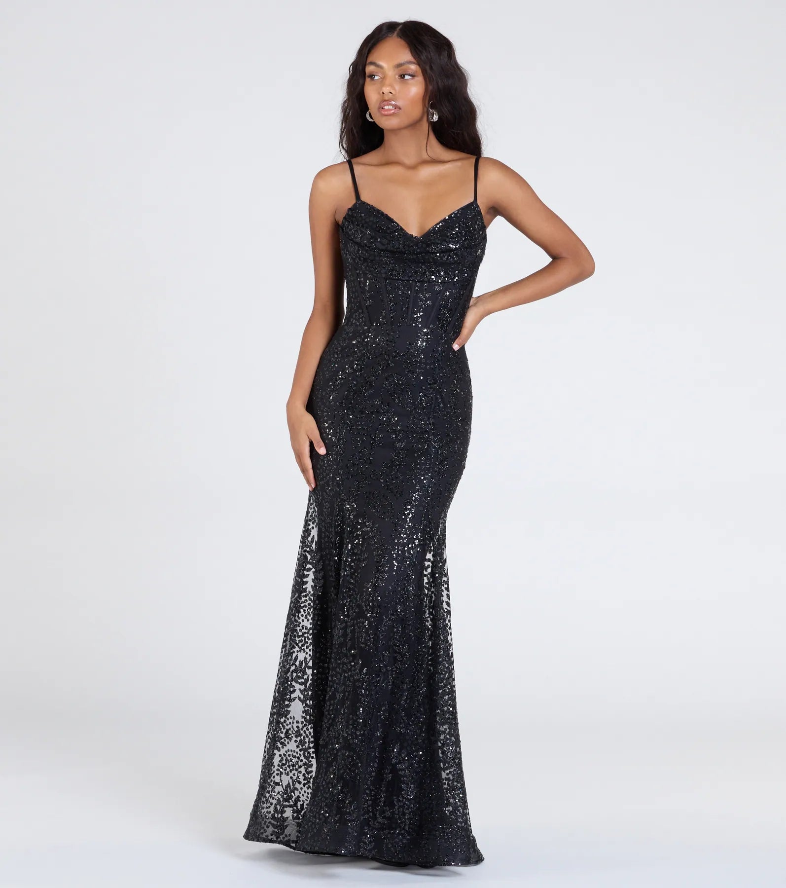 Anna Premium Glitter Sequin Mermaid Evening Gown