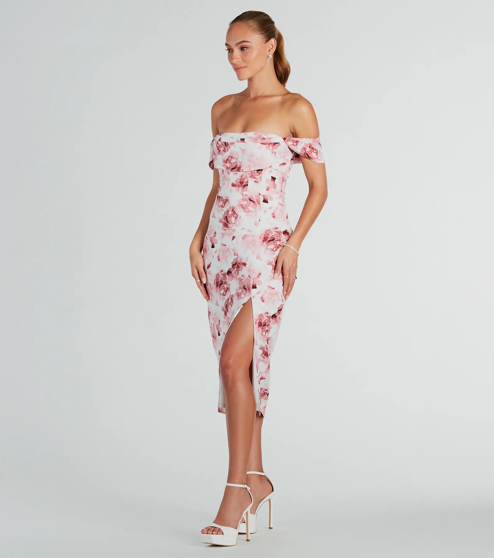 Ultimate Romantic Floral Linen Midi Dress