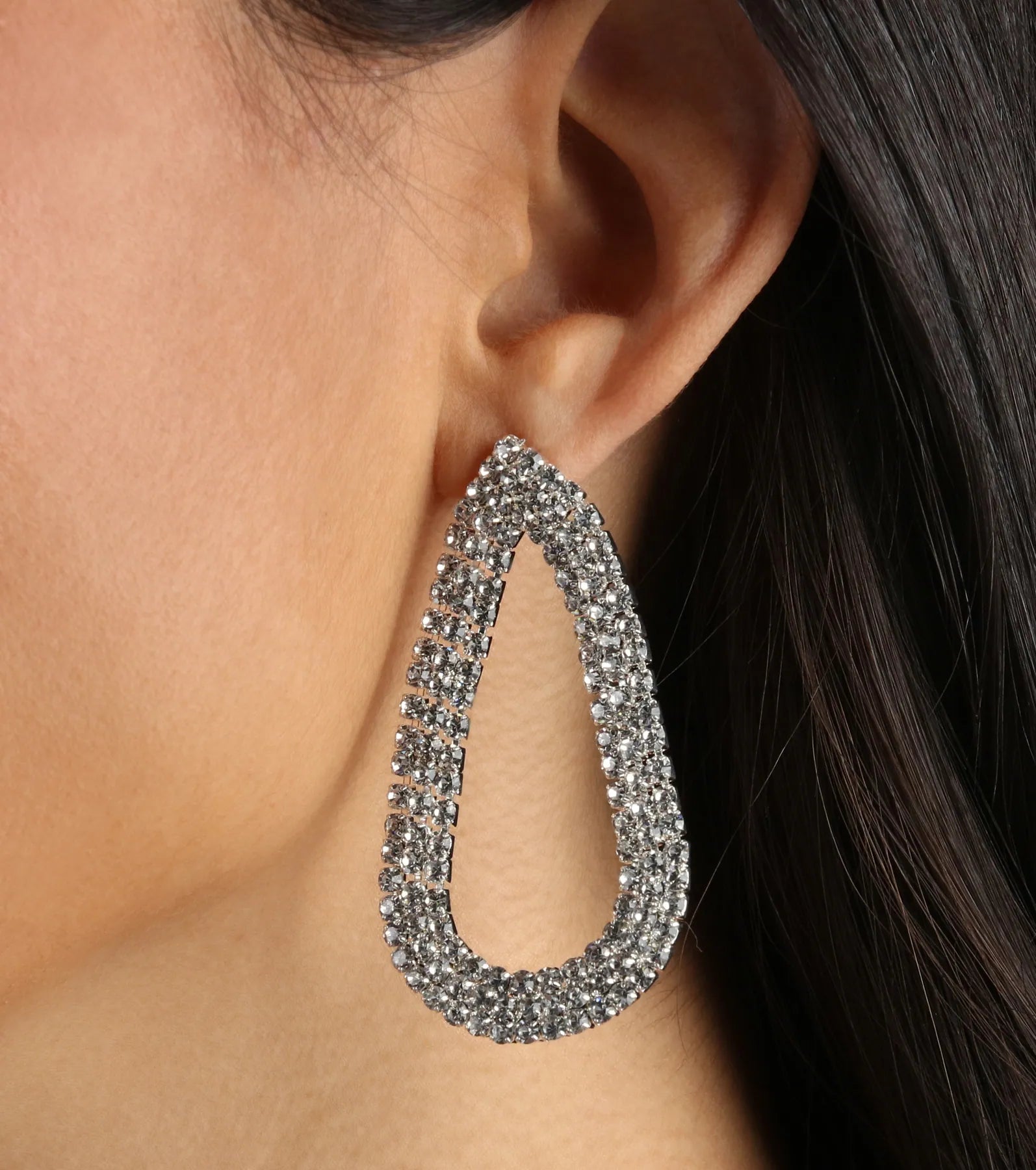 Premium Cubic Zirconia Teardrop Dangle Earrings