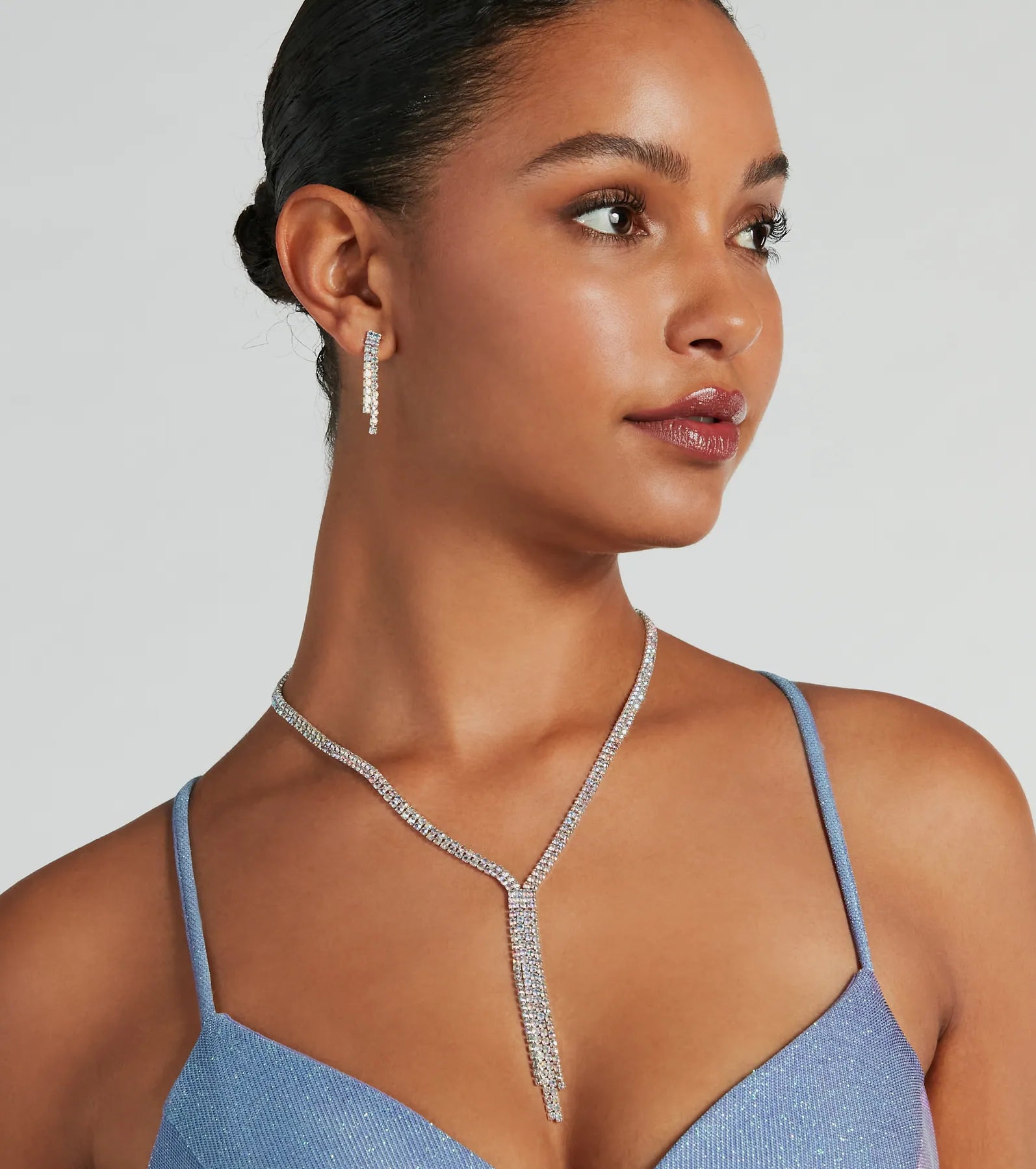 Ultimate Glam Iridescent Rhinestone Jewelry Set