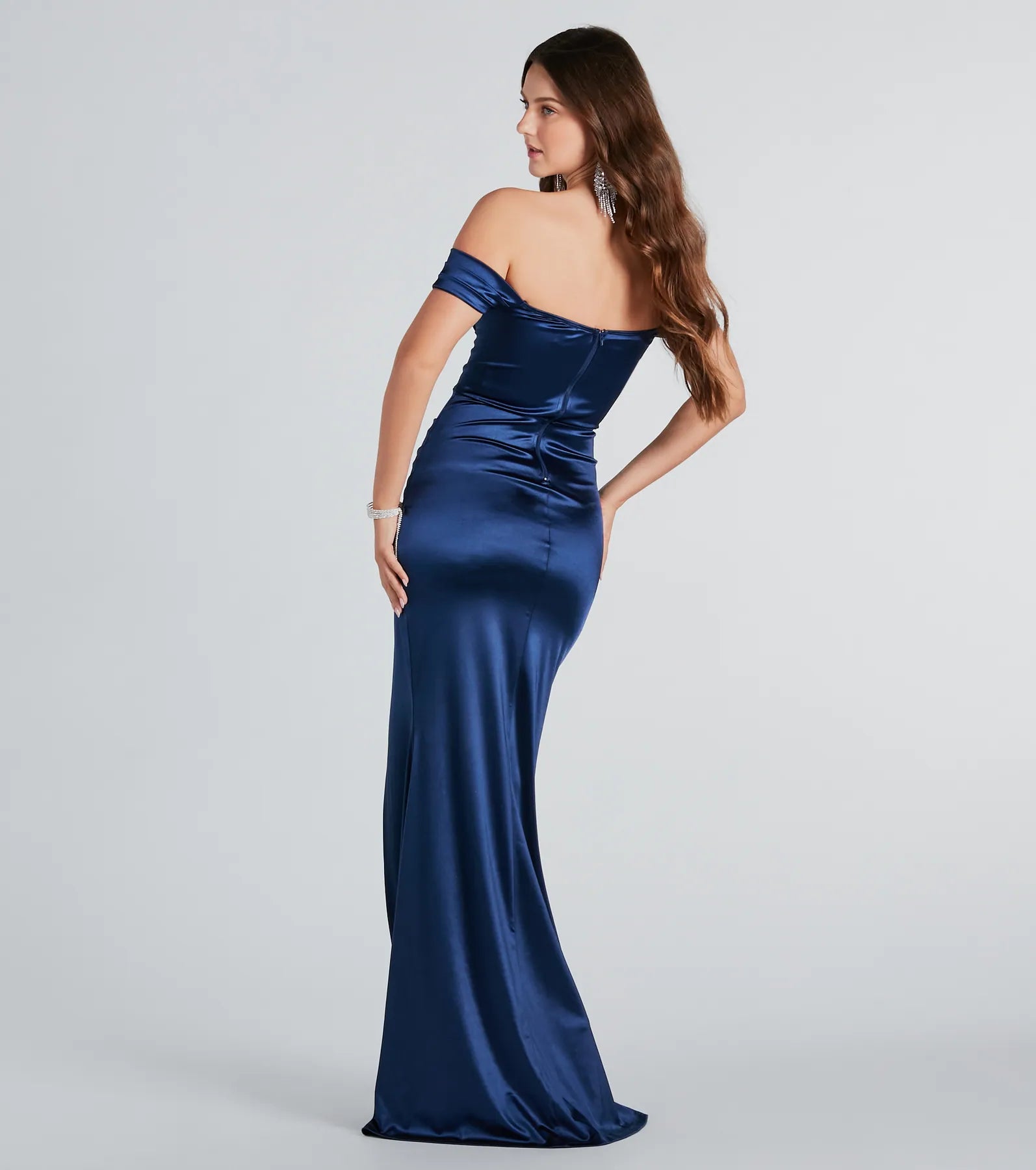 Premium Albi Satin Mermaid Evening Gown