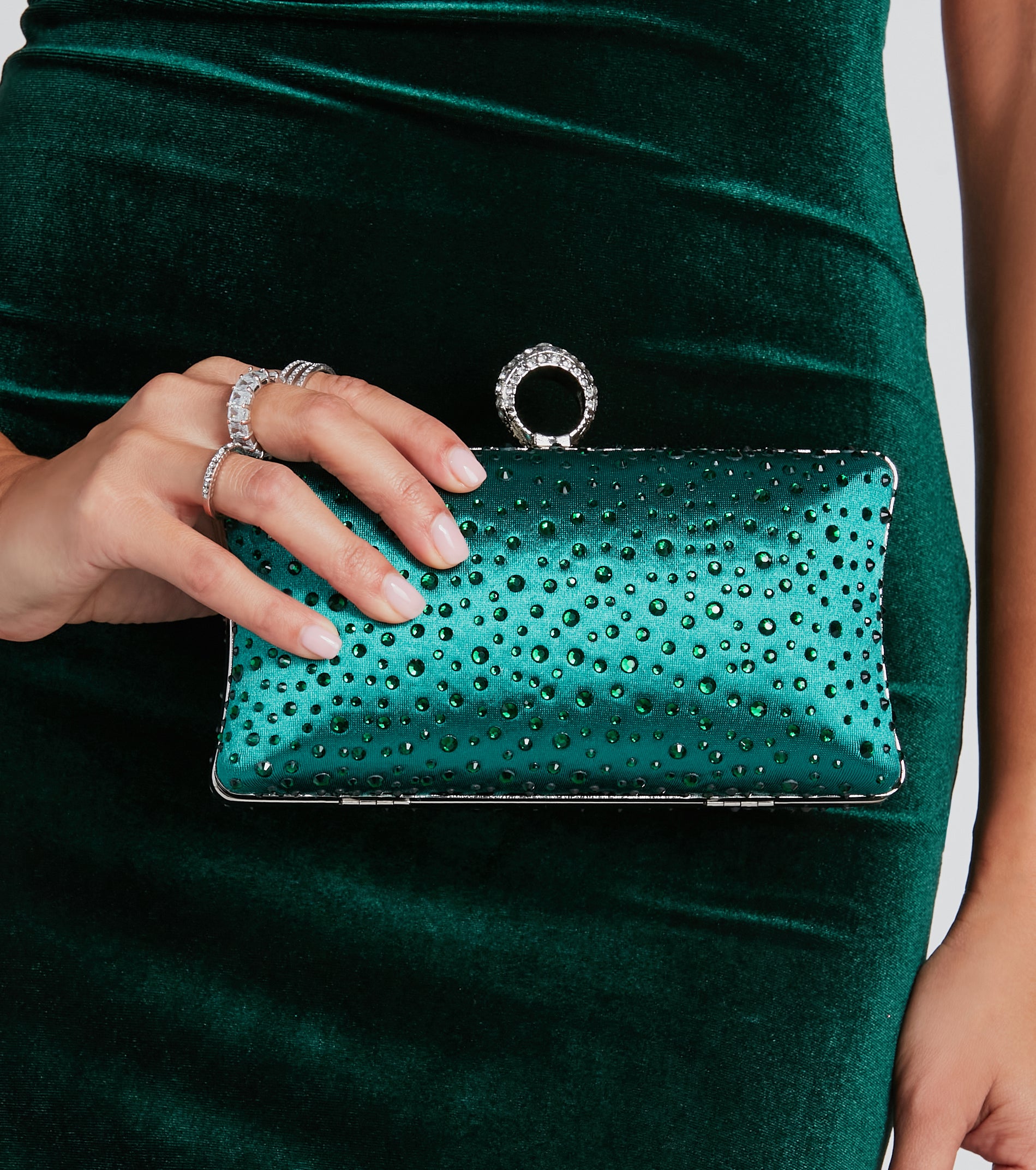 Ultimate Luxury Satin Rhinestone Clutch - Special Occasion Essential