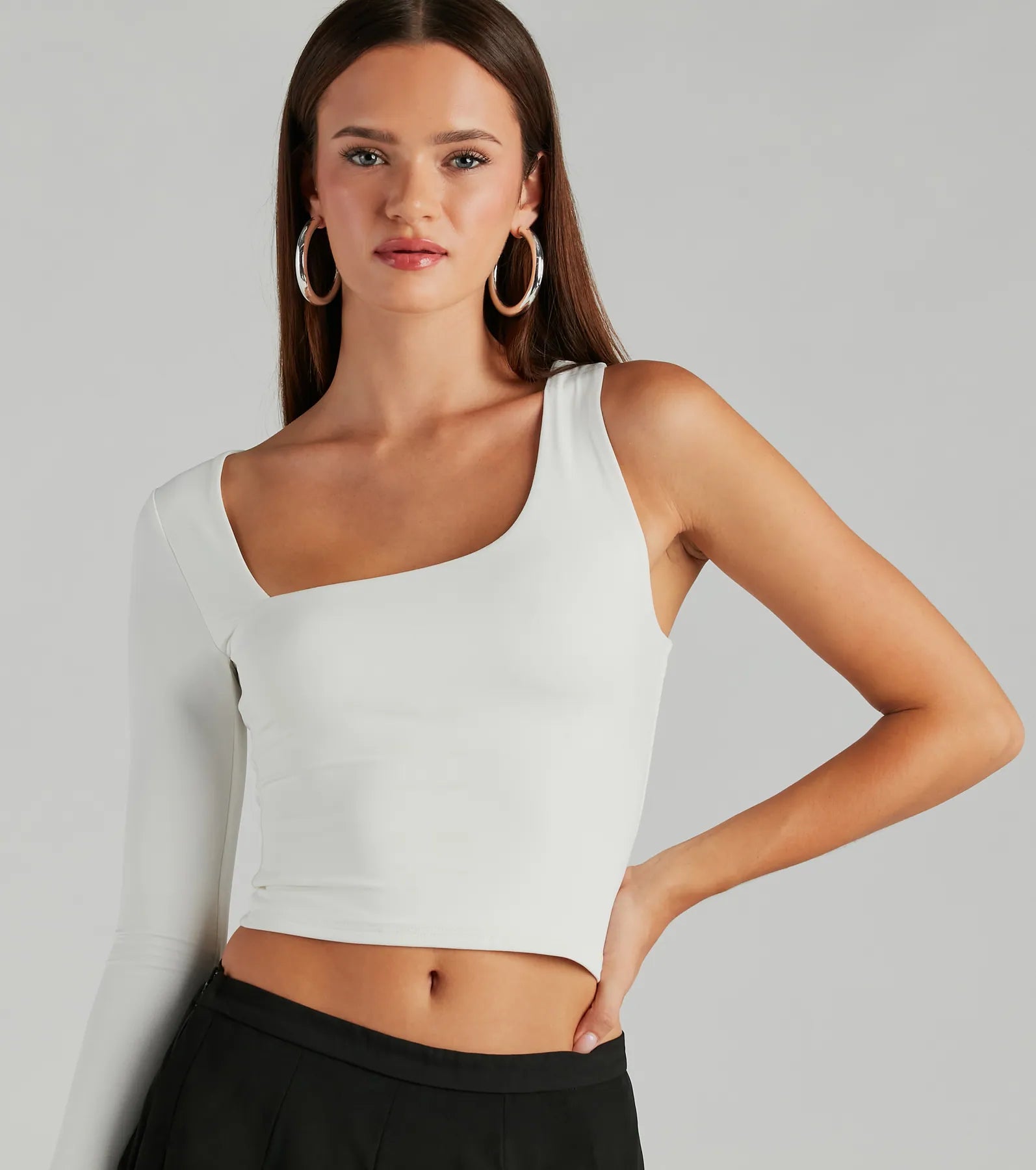 Premium Asymmetric Knit Top - Trendy & Versatile