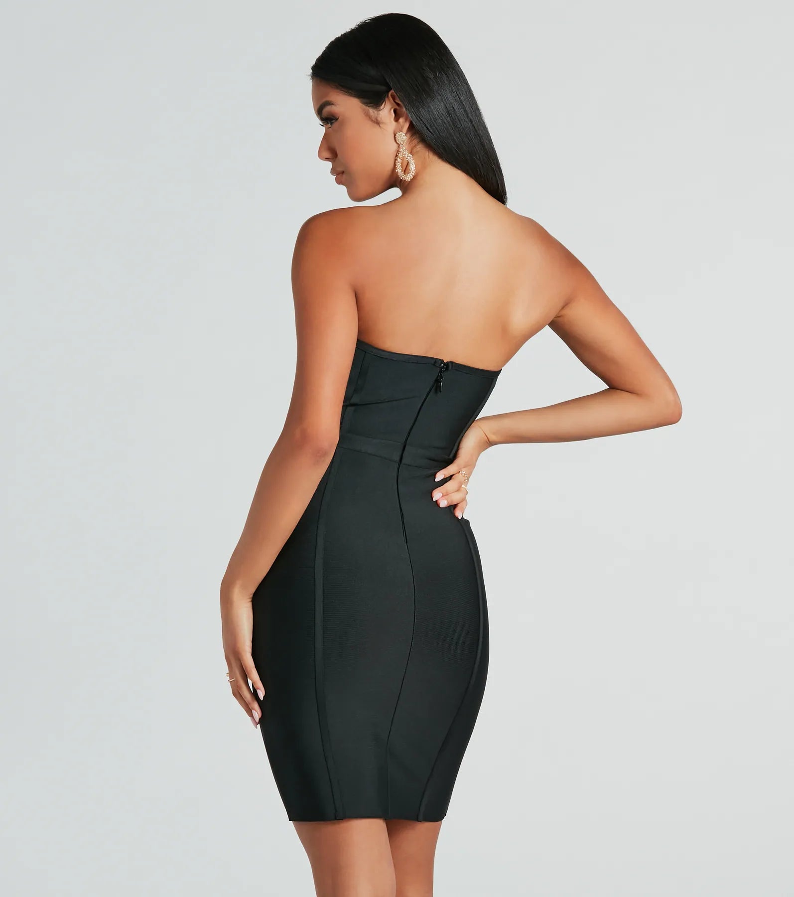 Ultimate Hourglass Bandage Corset Mini Dress - Premium Curve Sculpting Design