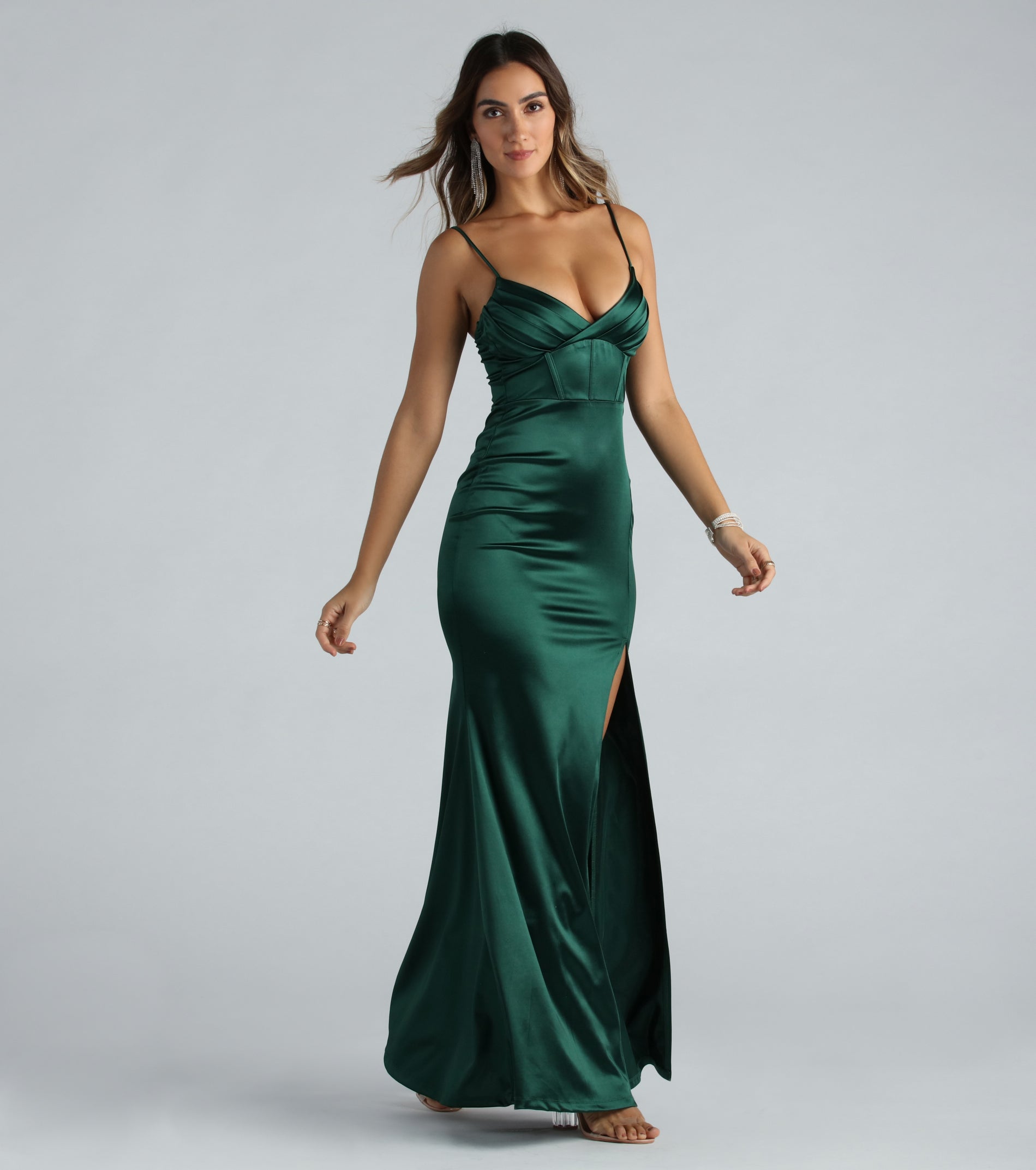 Rae Premium Satin Mermaid Evening Gown