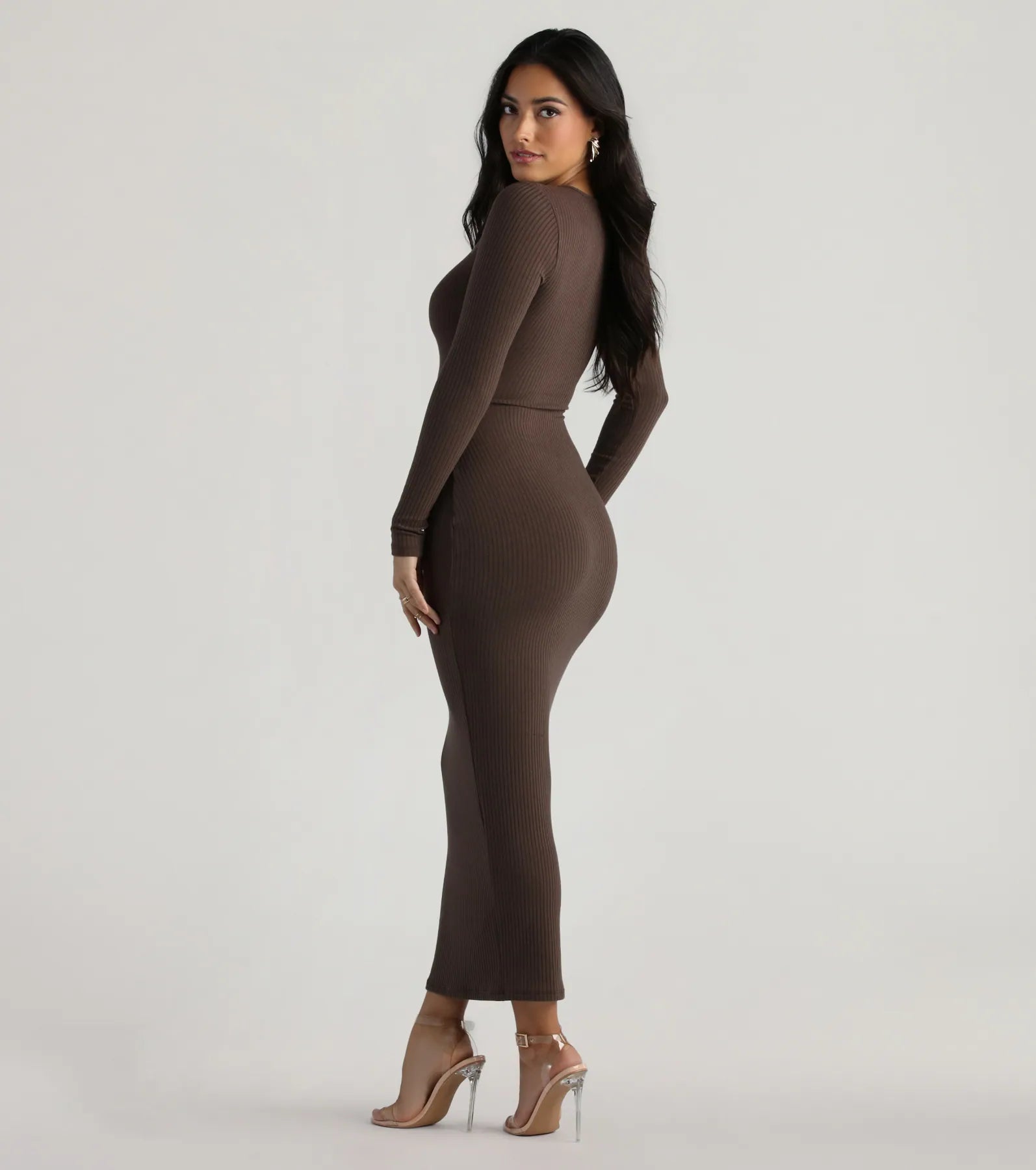 Ultimate Showstopper Long Sleeve Maxi Dress