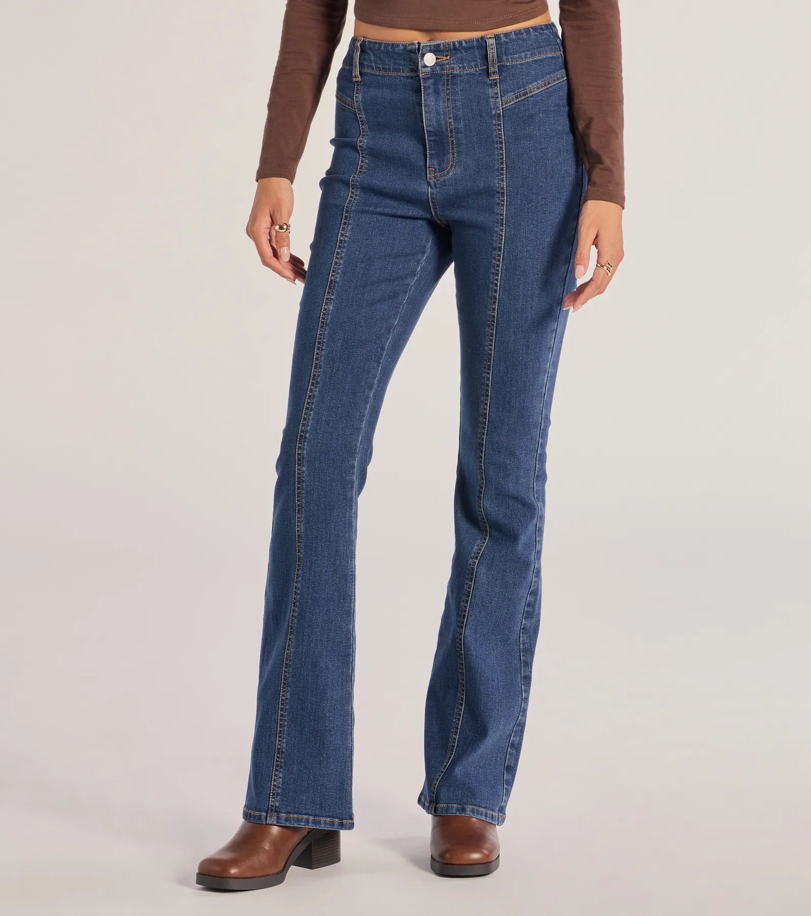 Ultimate Chic High-Rise Bootcut Jeans - Premium Denim Fit