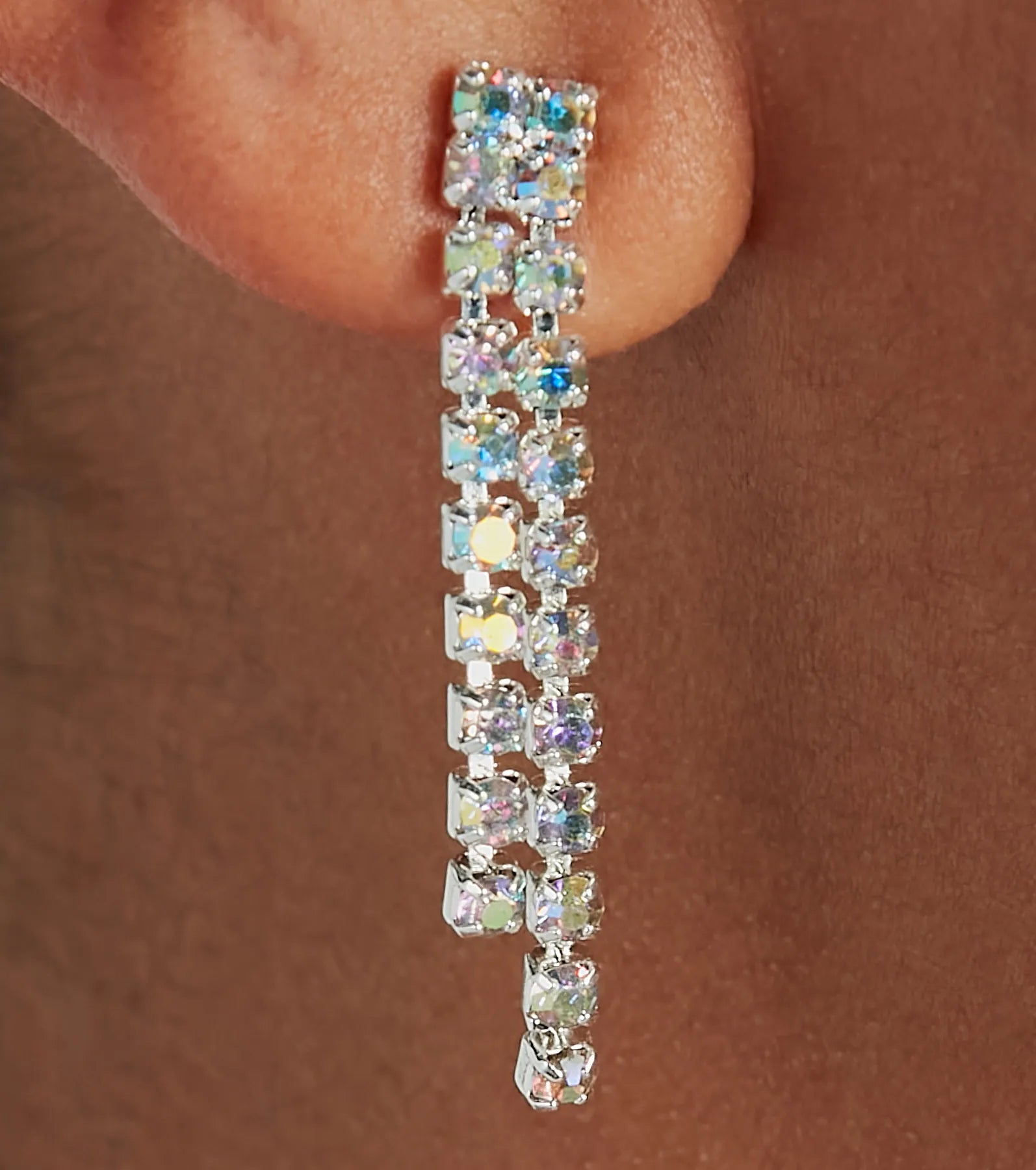 Ultimate Glam Iridescent Rhinestone Jewelry Set