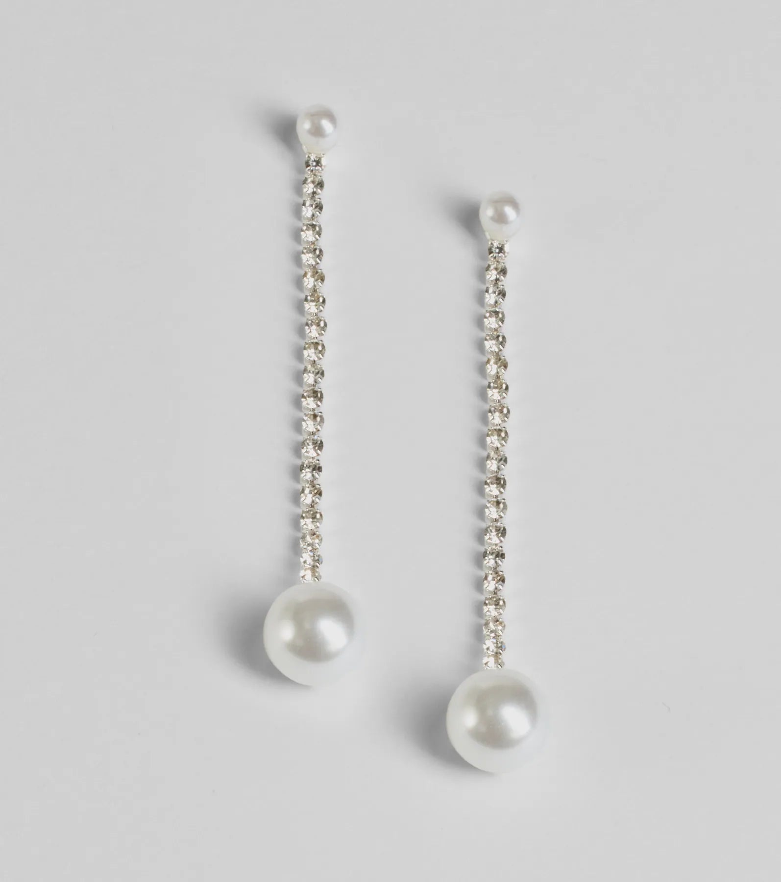 Premium Elegance: Rhinestone & Pearl Drop Earrings