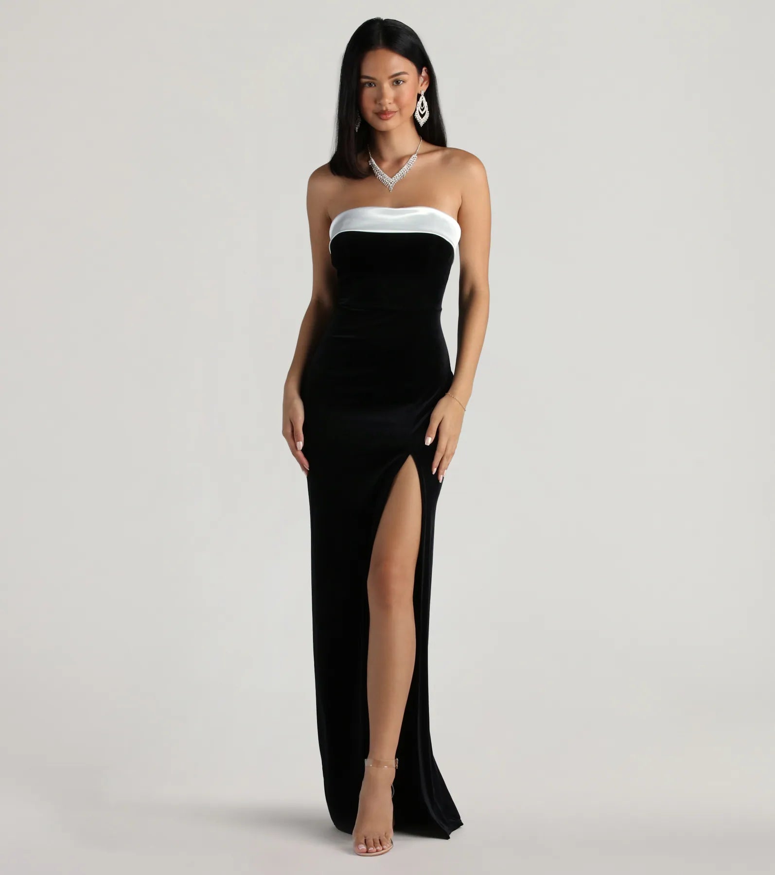 Premium Marilyn Velvet Strapless Evening Gown - Ultimate Elegance