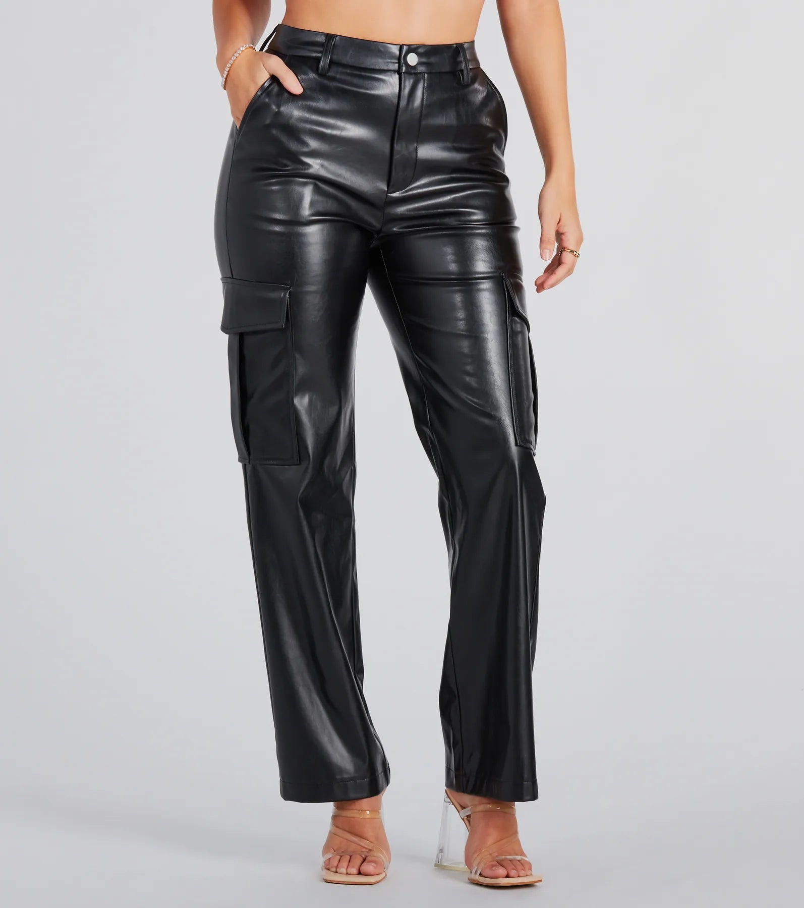 Premium Faux Leather Cargo Pants - Ultimate Style Upgrade