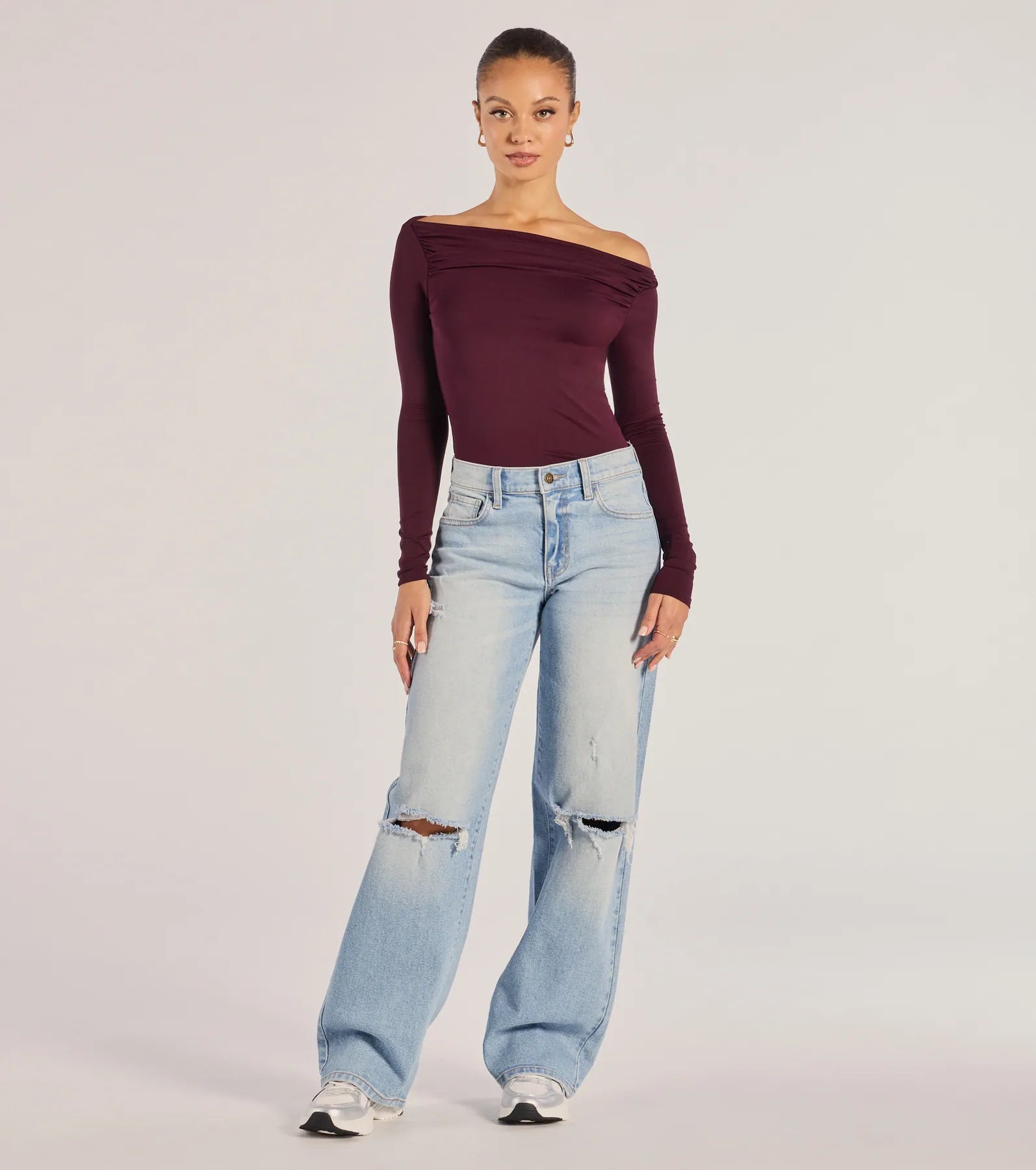 Premium Off-The-Shoulder Long Sleeve Top - Ultimate Casual Chic