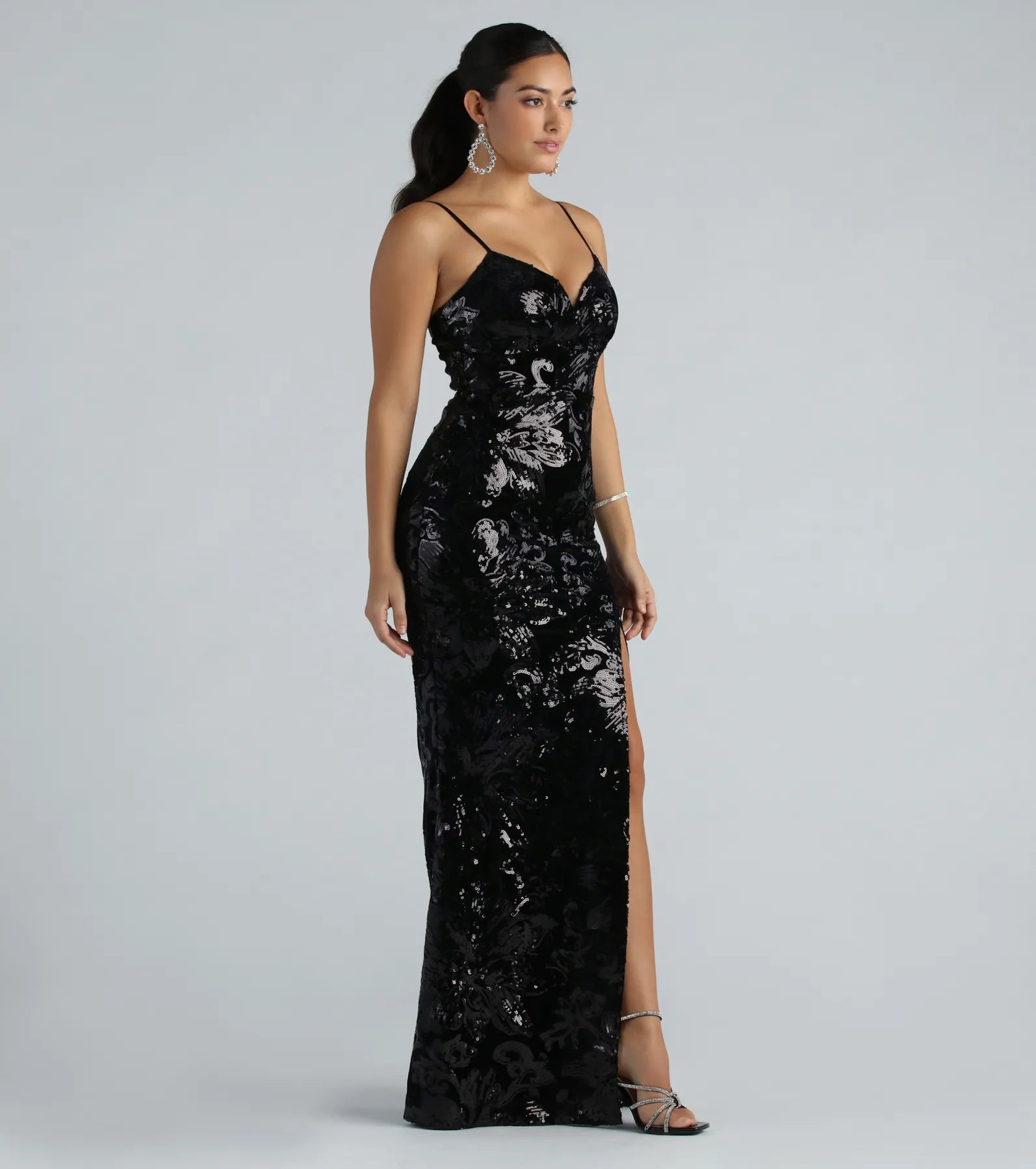 Premium Velvet Sequin Mermaid Gown - Ultimate Formal Elegance