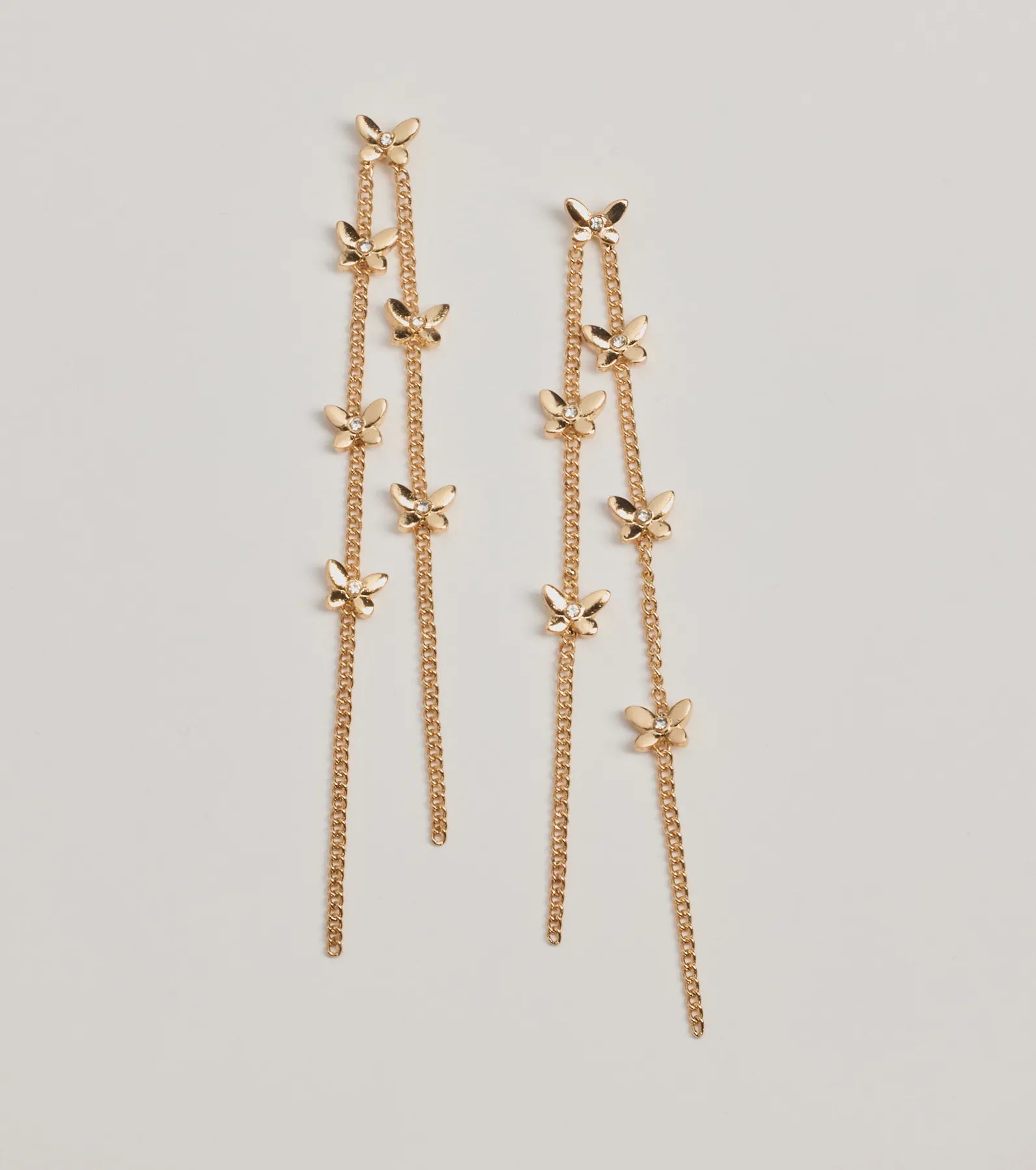 Premium Butterfly Charm Linear Earrings - Ultimate Elegance