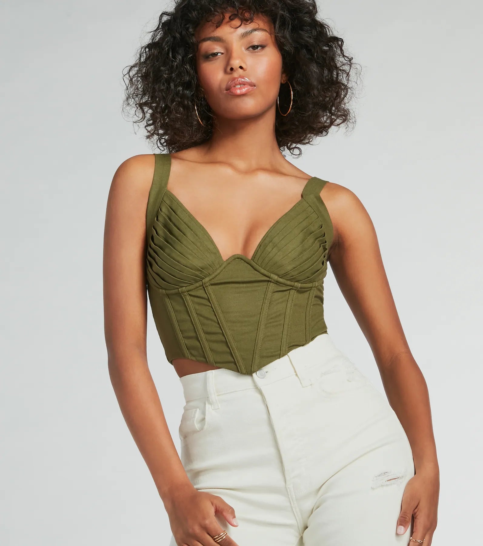 Ultimate Allure Linen Corset Top - Everyday Elegance