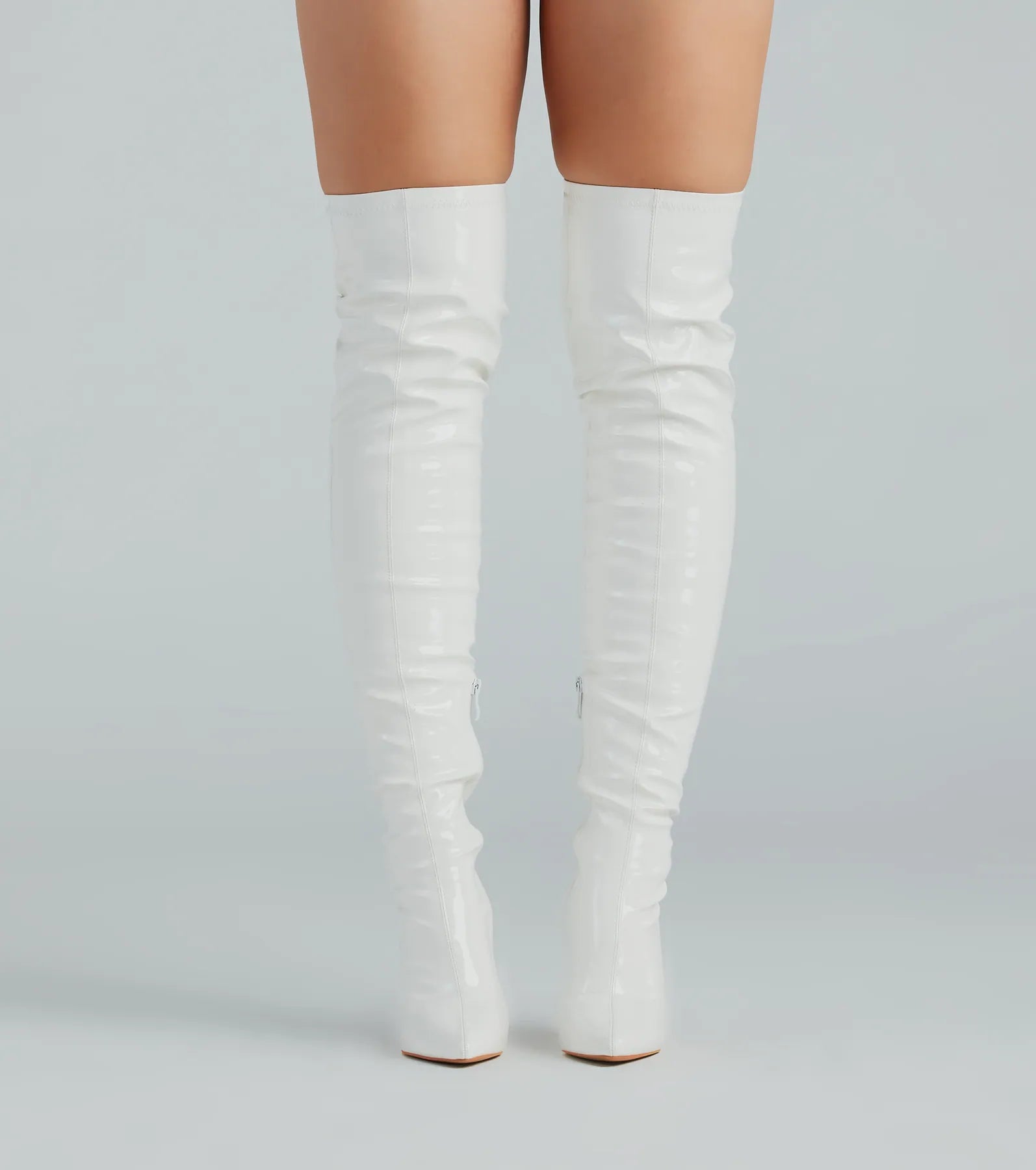 Ultimate Glam Patent Thigh-High Stiletto Boots