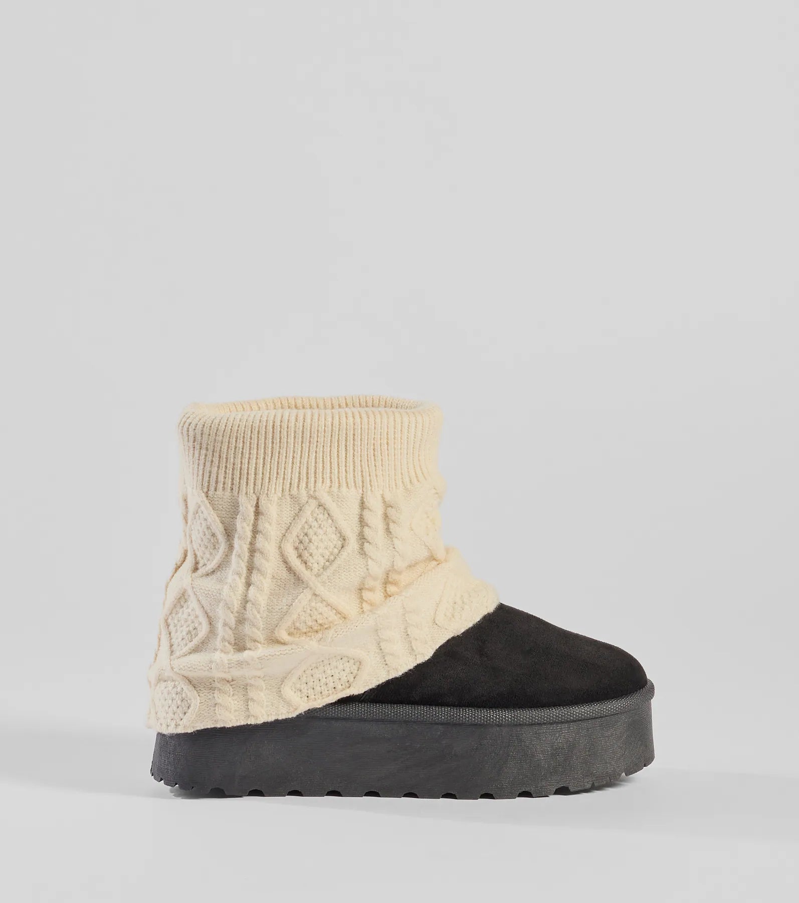 Premium Cozy Vibes Cable Knit Platform Slippers - Ultimate Comfort