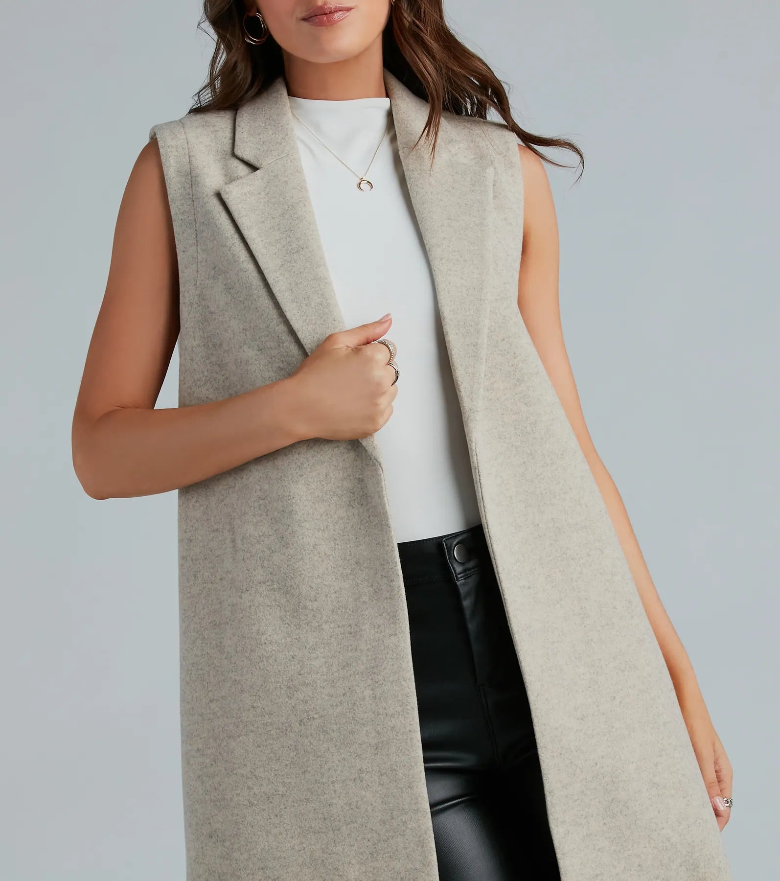 Premium Faux Wool Long Vest - Ultimate Cold Weather Style