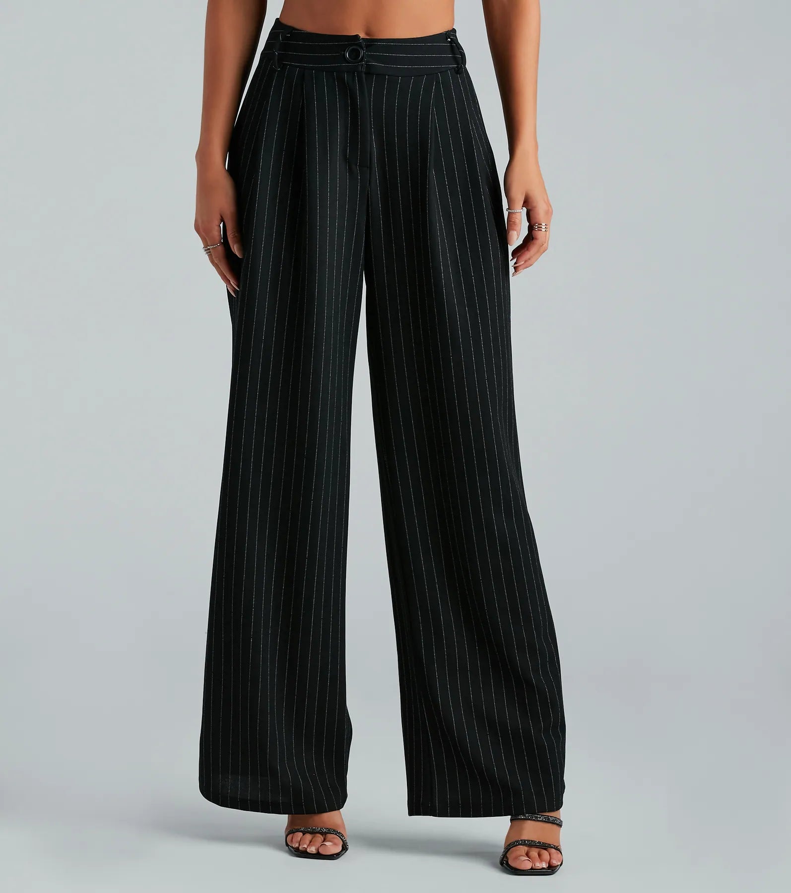 Ultimate High-Rise Pinstripe Office Pants - Premium Workwear