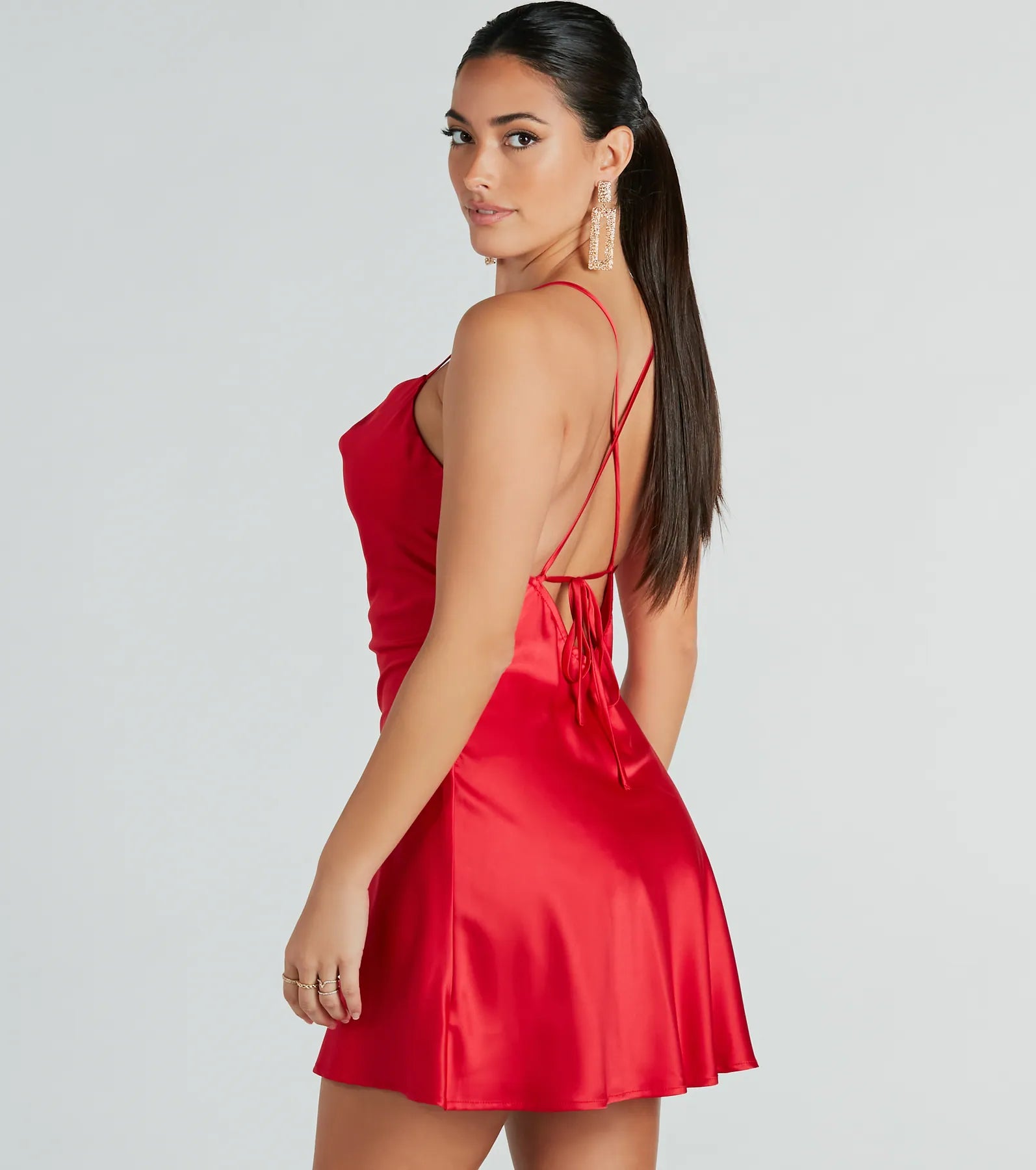 Ultimate Romance Satin A-Line Mini Dress