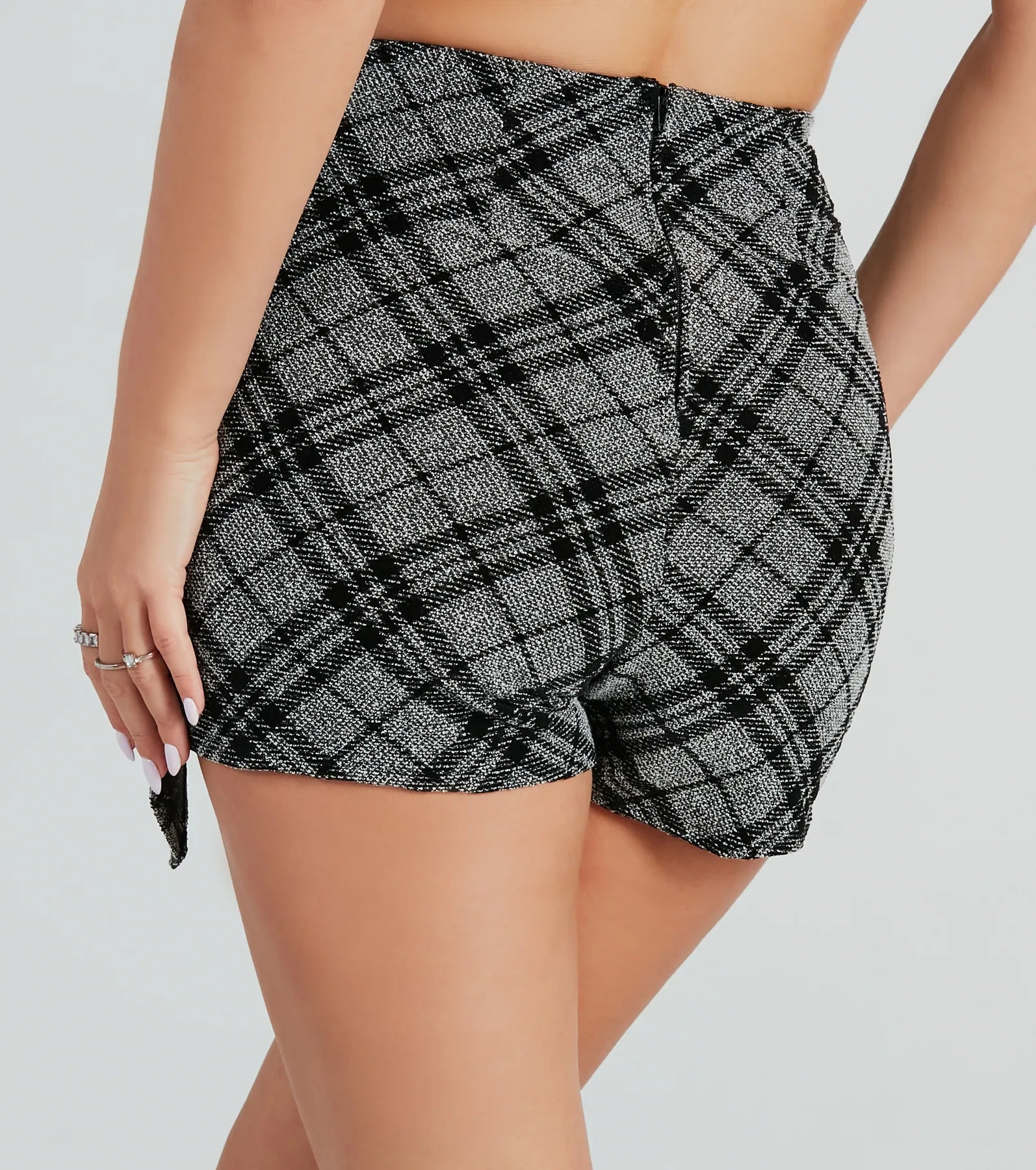 Ultimate Preppy Plaid Skort - High Rise Slit Design