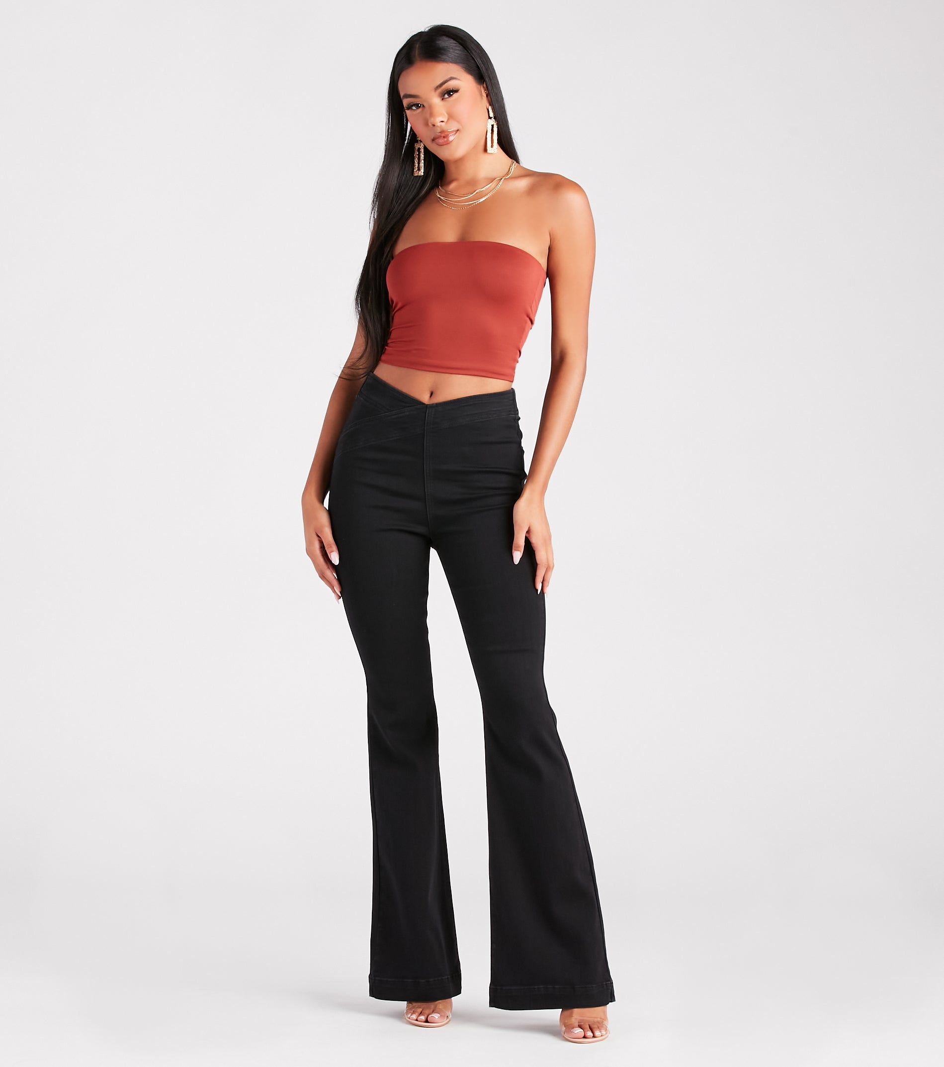 Ultimate Snatched V-Cut Waist Flare Jeans