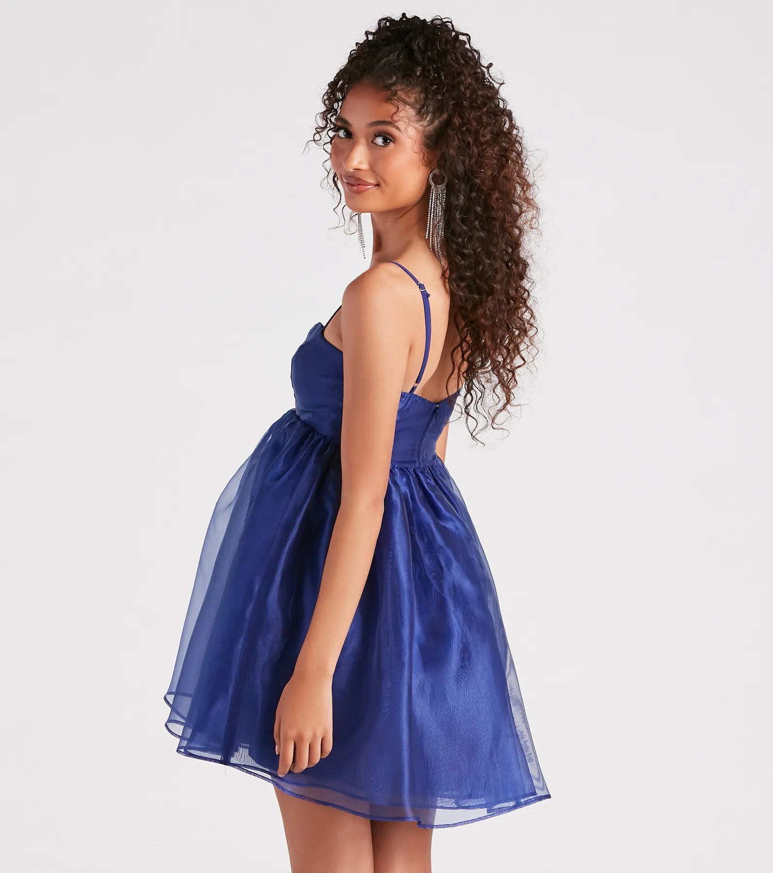 Ultimate Harlow Square Neck Babydoll Party Dress - Premium Elegance