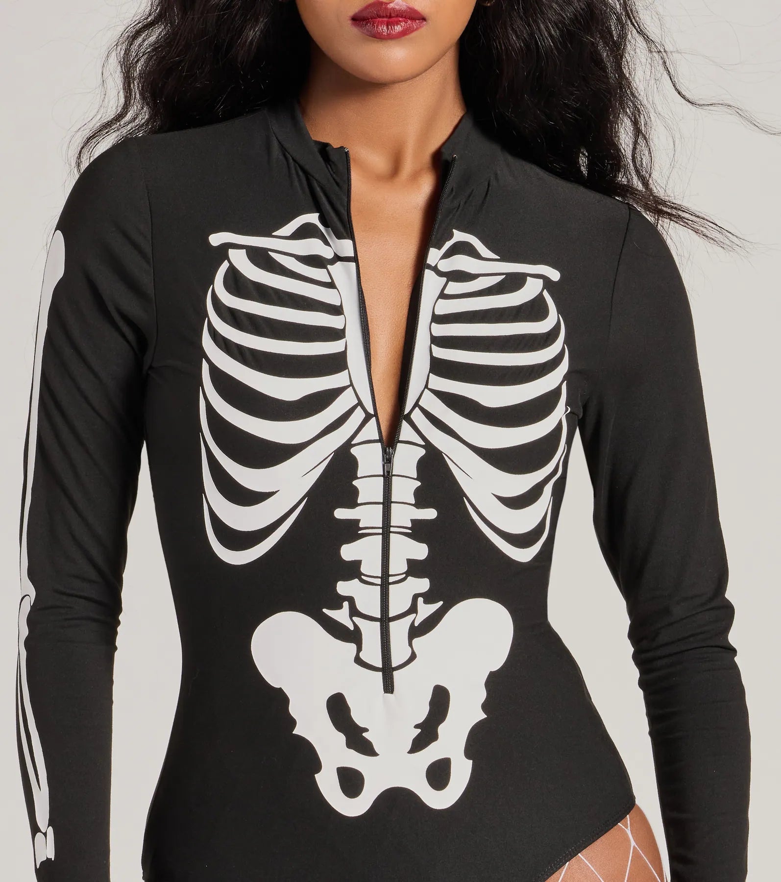 Ultimate Glam Ghoul Skeleton Bodysuit - Halloween Essential