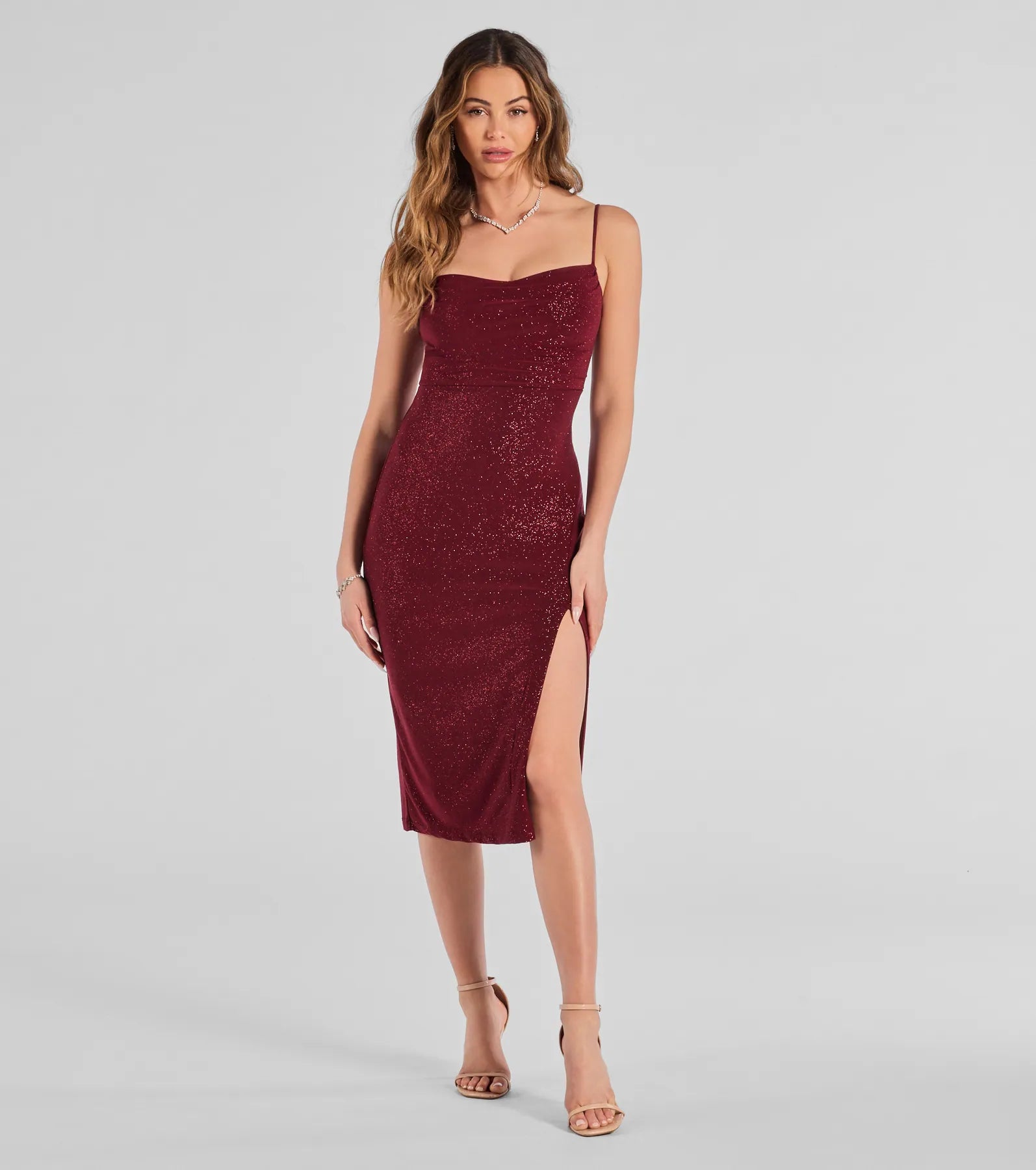 Ultimate Glam Radiance Glitter Midi Dress