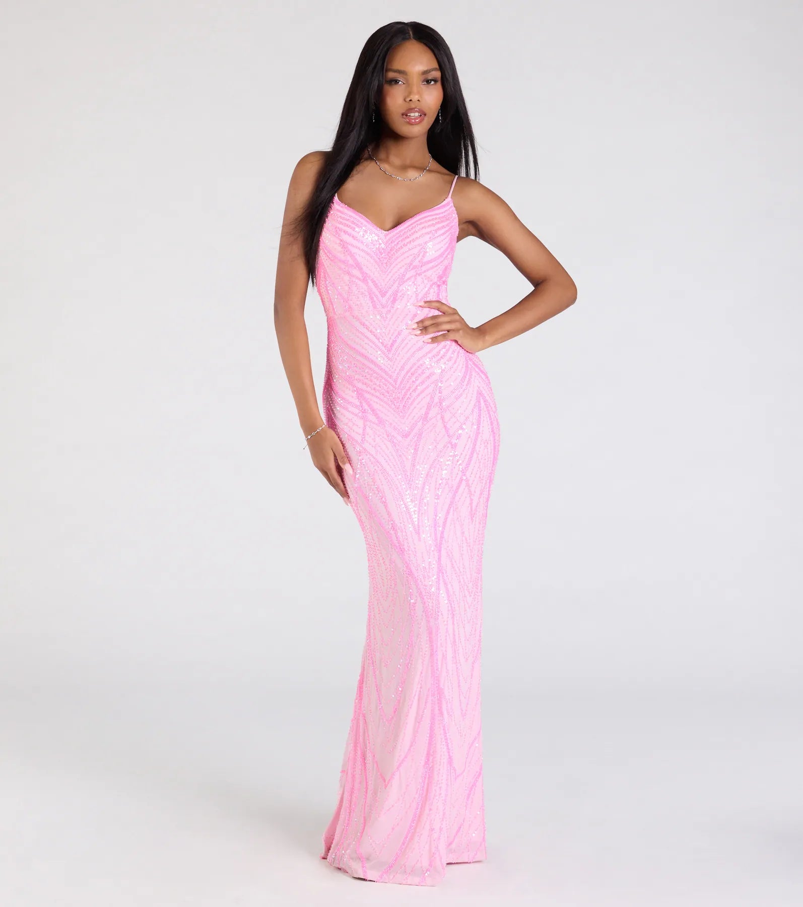 Premium Liv Beaded Sequin Mermaid Gown