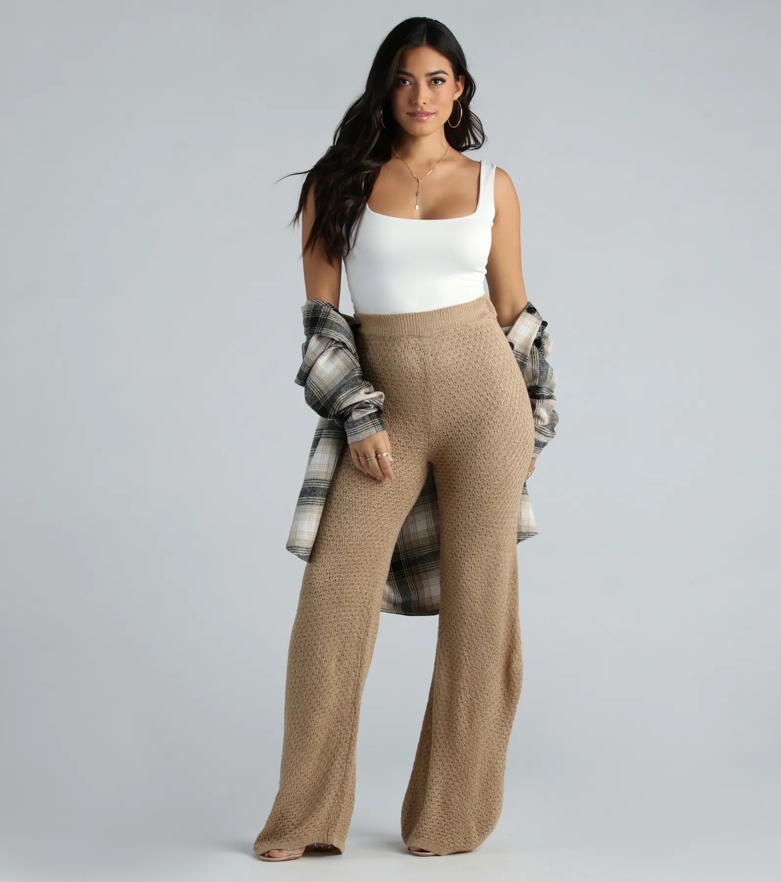 Ultimate Autumn Comfort Crochet Wide-Leg Pants