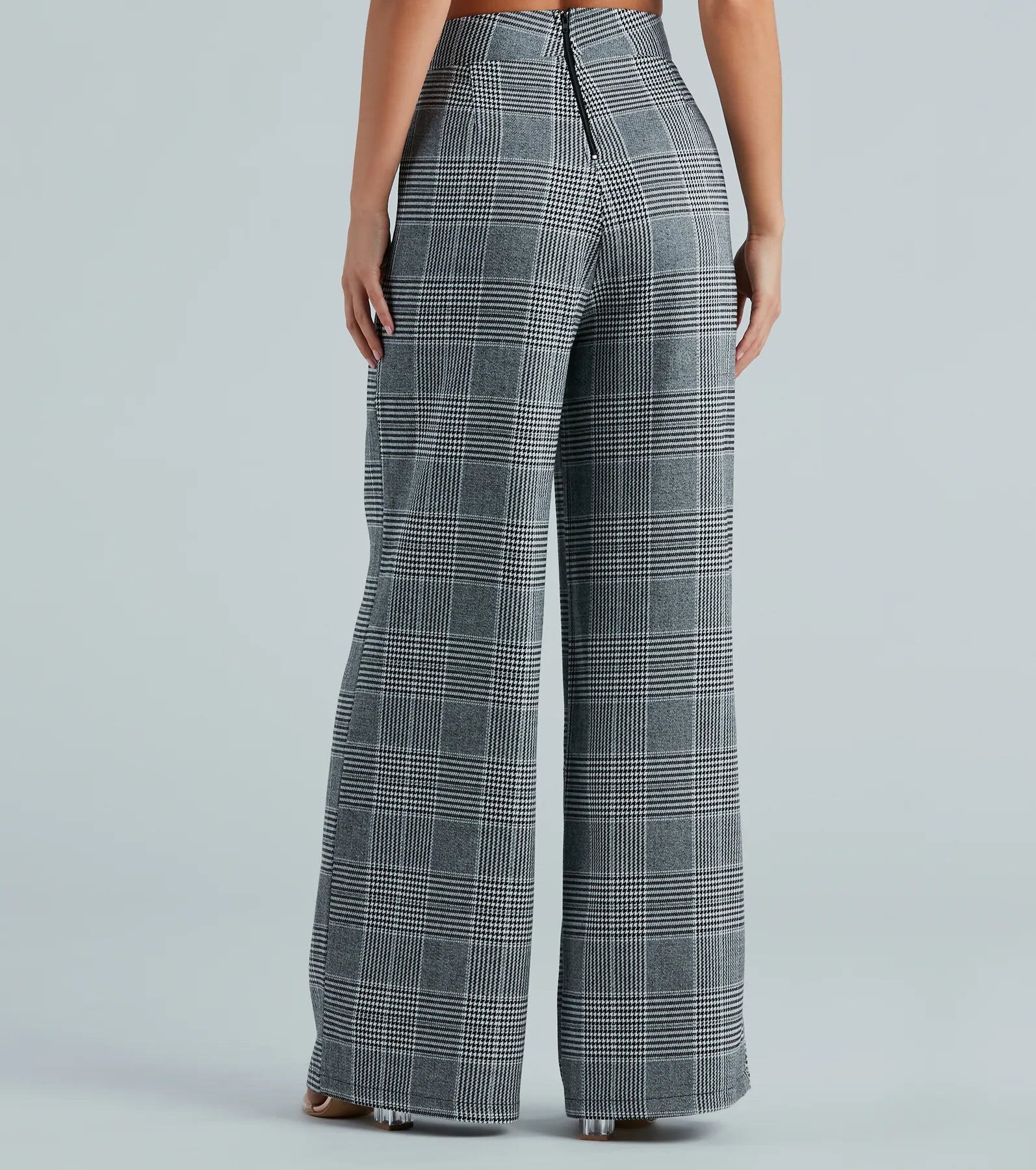 Ultimate Plaid Wide-Leg Trousers - Premium Style & Comfort