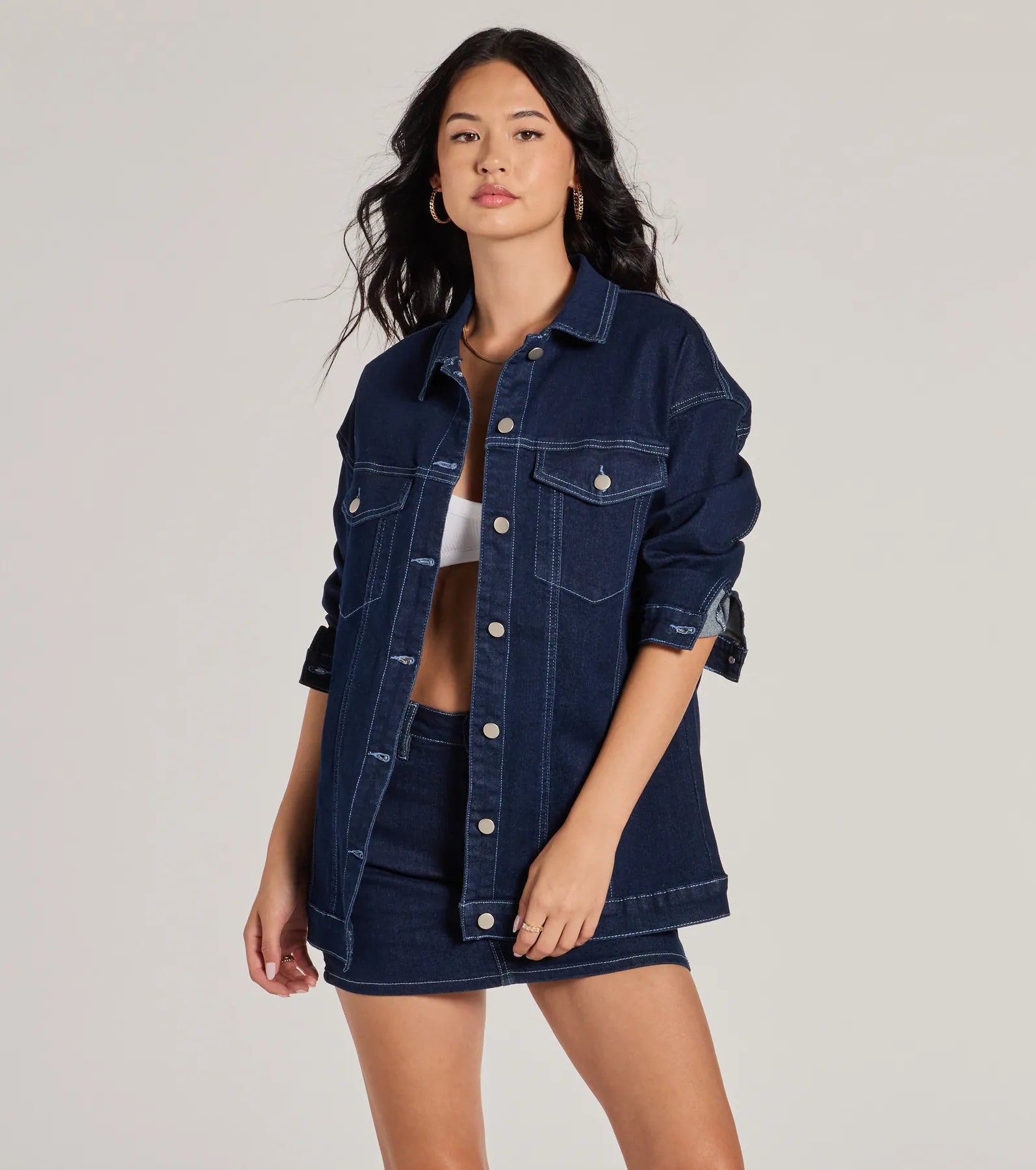 Ultimate Oversized Denim Shacket - Premium Aesthetic Style