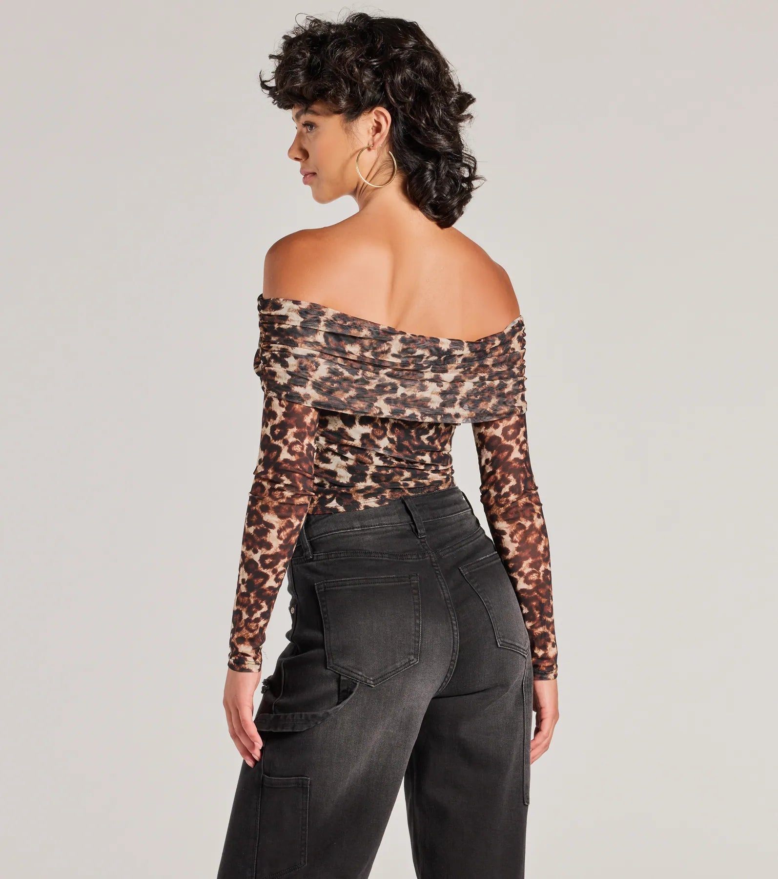 Ultimate Chic Leopard Print Off-The-Shoulder Top - Elevate Your Style