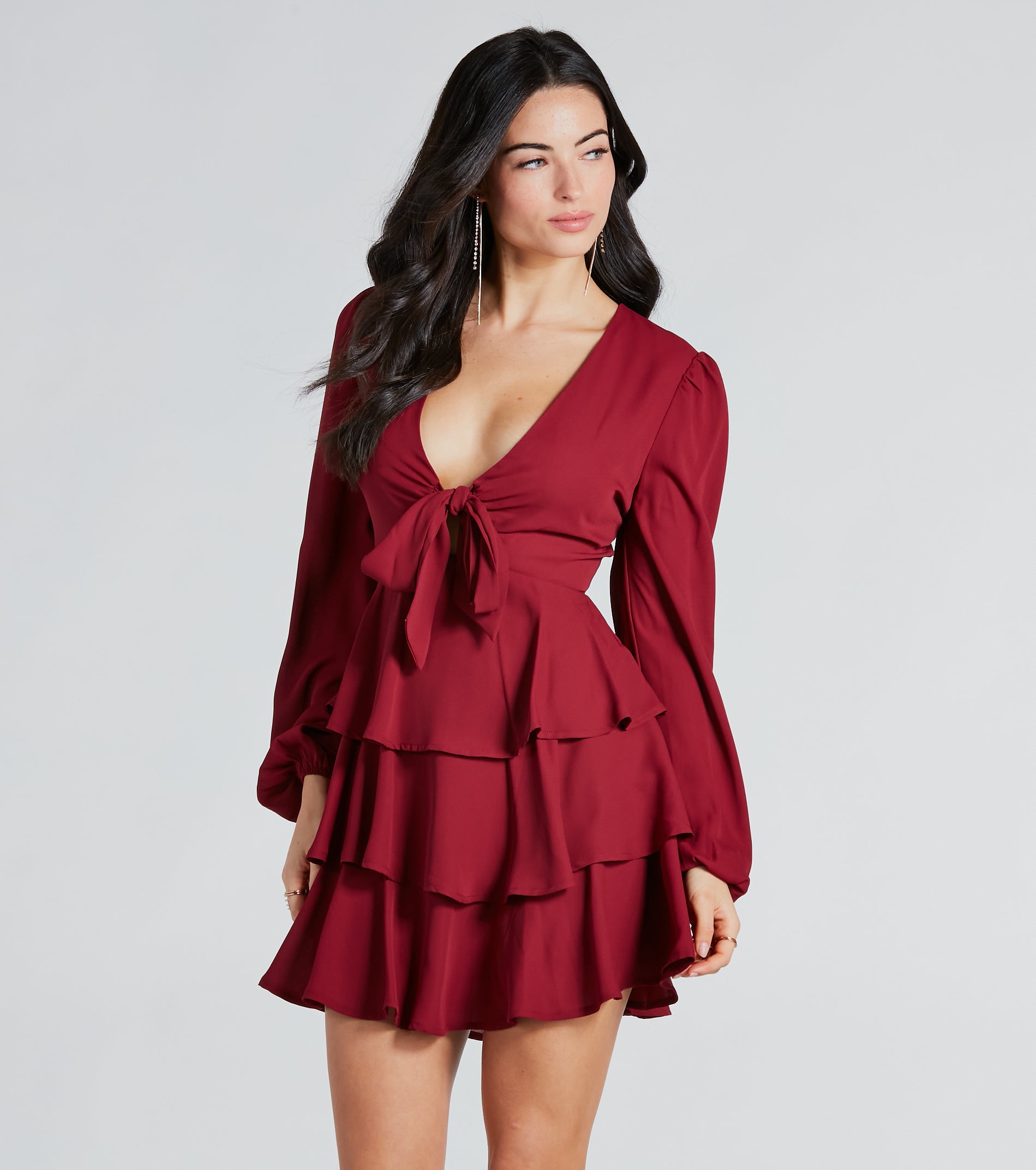 Ultimate Elegance Chiffon Ruffle Skater Dress