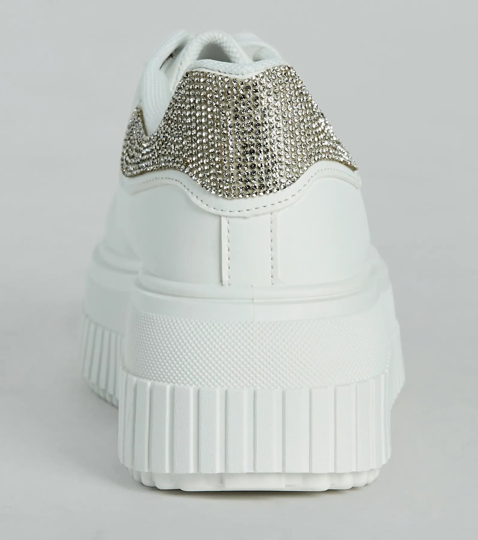 Ultimate Glam Sparkle Rhinestone Sneakers - Premium Faux Leather