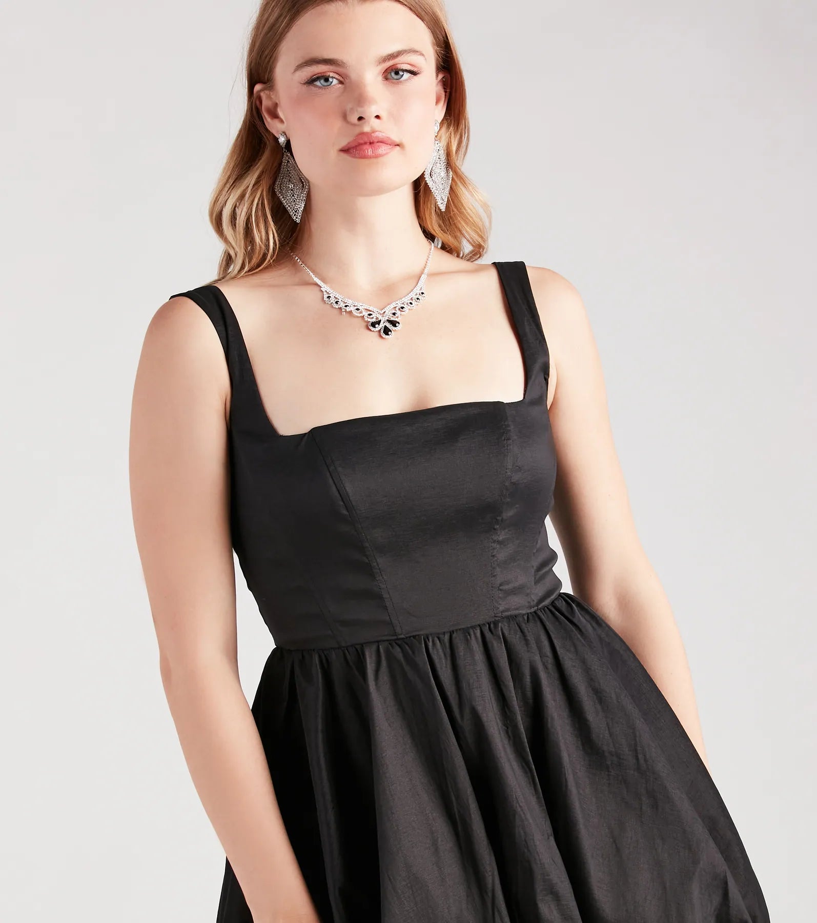 Ultimate Tegan Taffeta Corset Party Dress with Bubble Hem