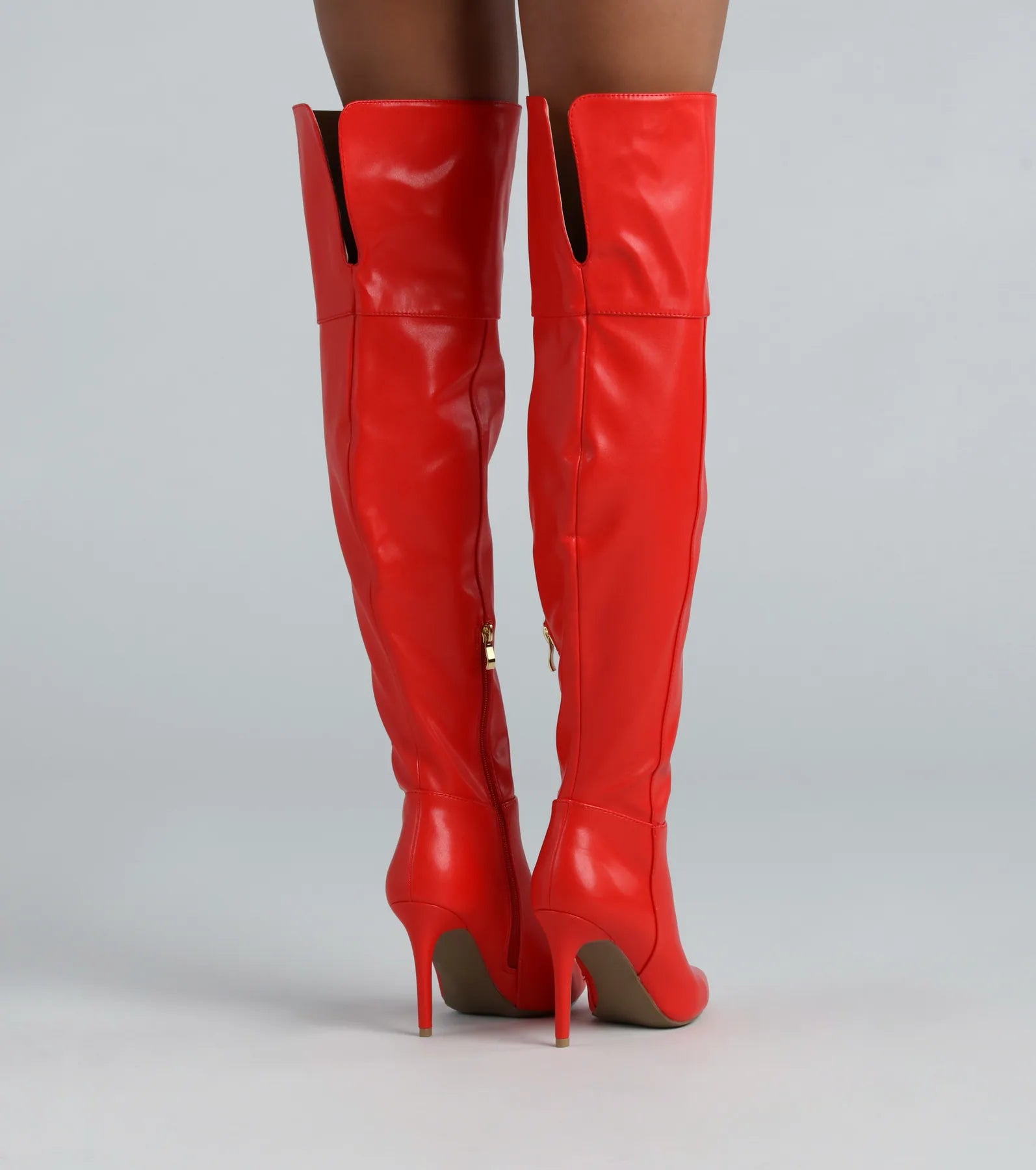 Ultimate Bold Faux Leather Over-The-Knee Boots - Premium Style & Comfort