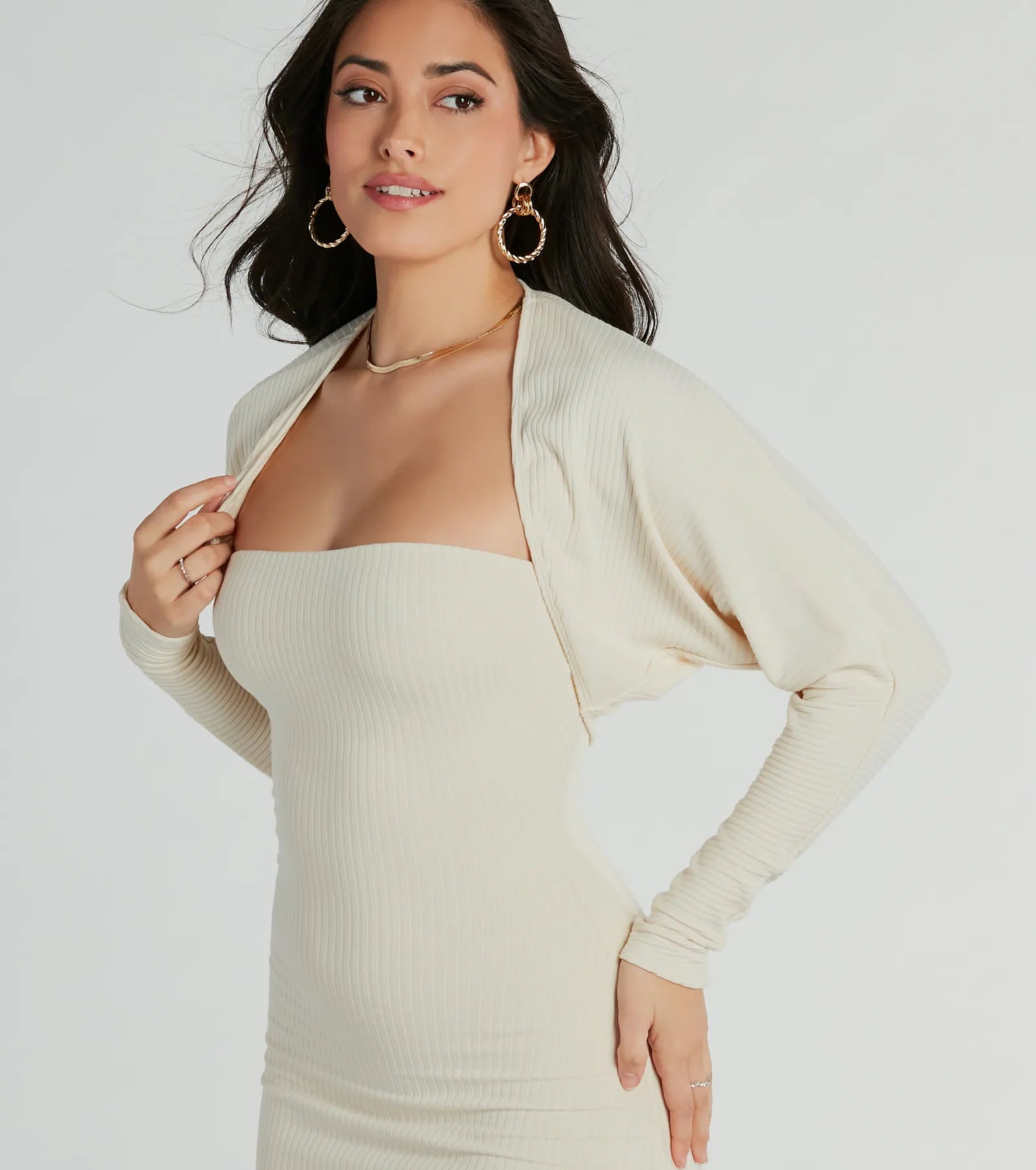 Ultimate Rib Knit Slouchy Bolero - Chic & Versatile