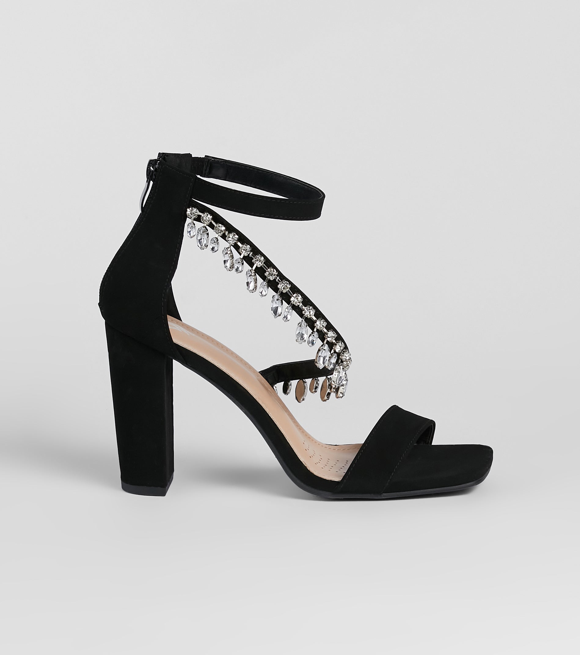 Ultimate Luxe Rhinestone Block Heels - Elevate Your Style