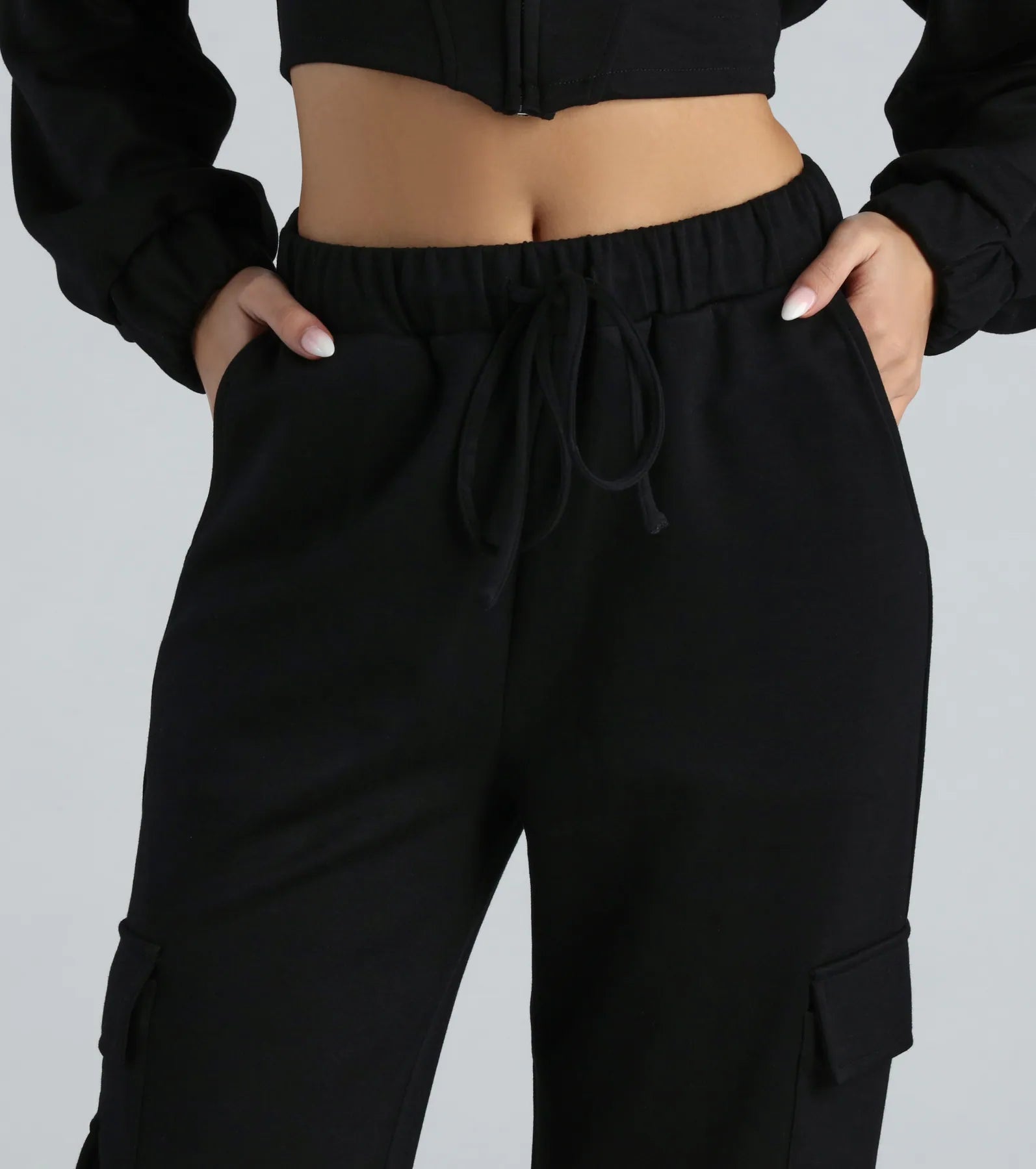 Ultimate Comfort Wide-Leg Cargo Sweatpants