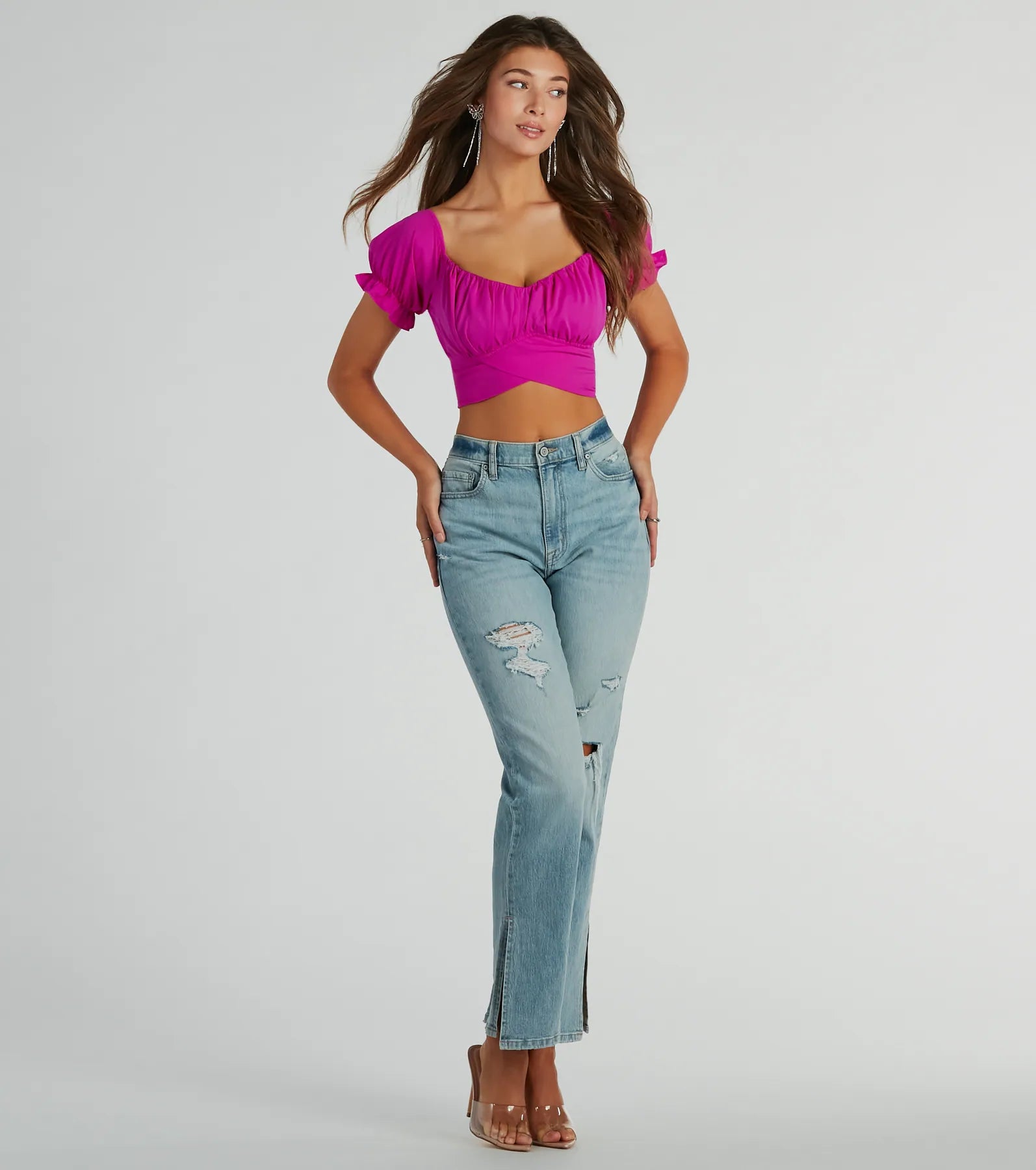 Ultimate Chic Tie-Back Chiffon Crop Top