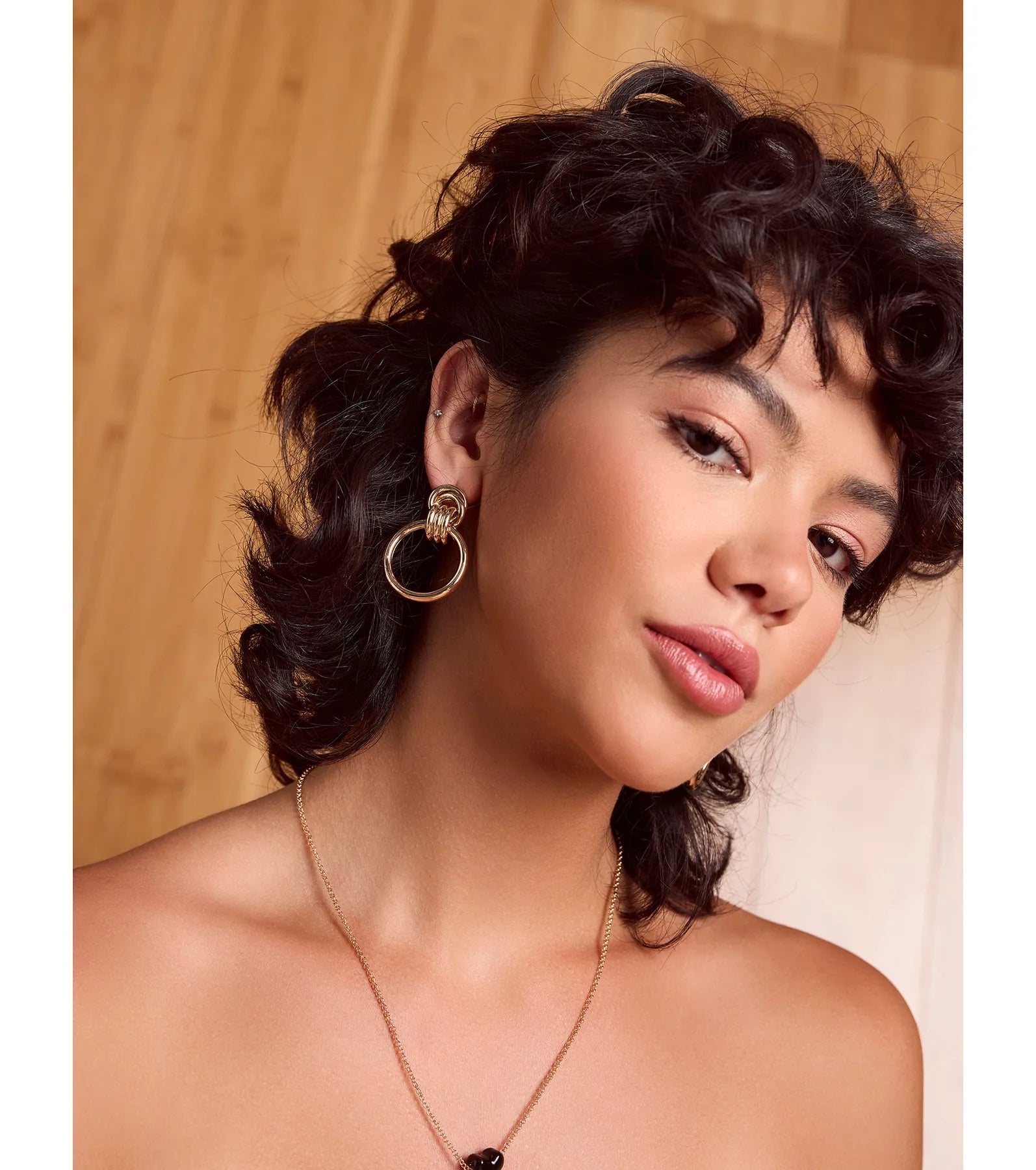 Ultimate Platinum Statement Door Knocker Hoop Earrings