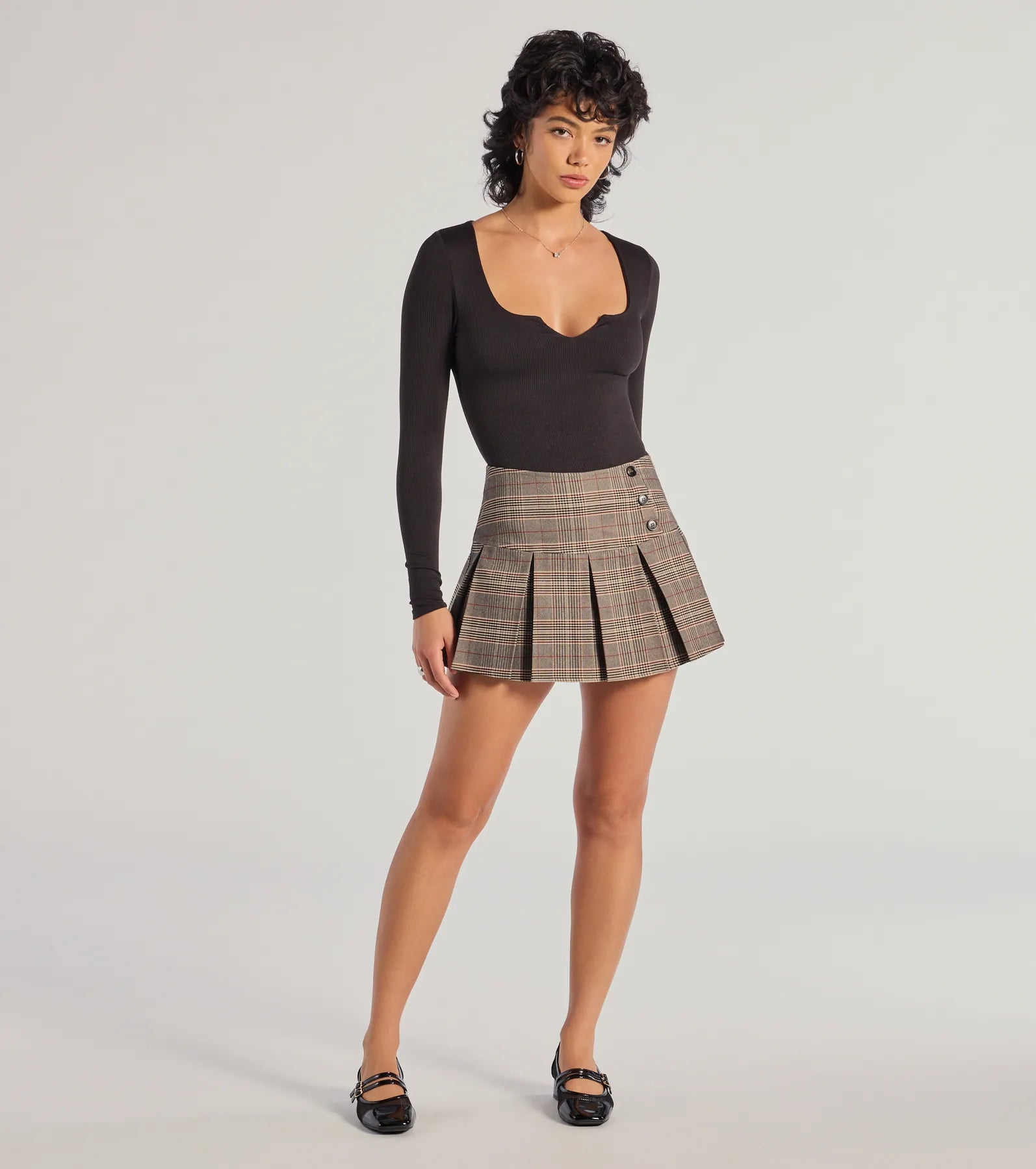 Ultimate Retro Plaid Pleated Skort - Premium Style & Comfort