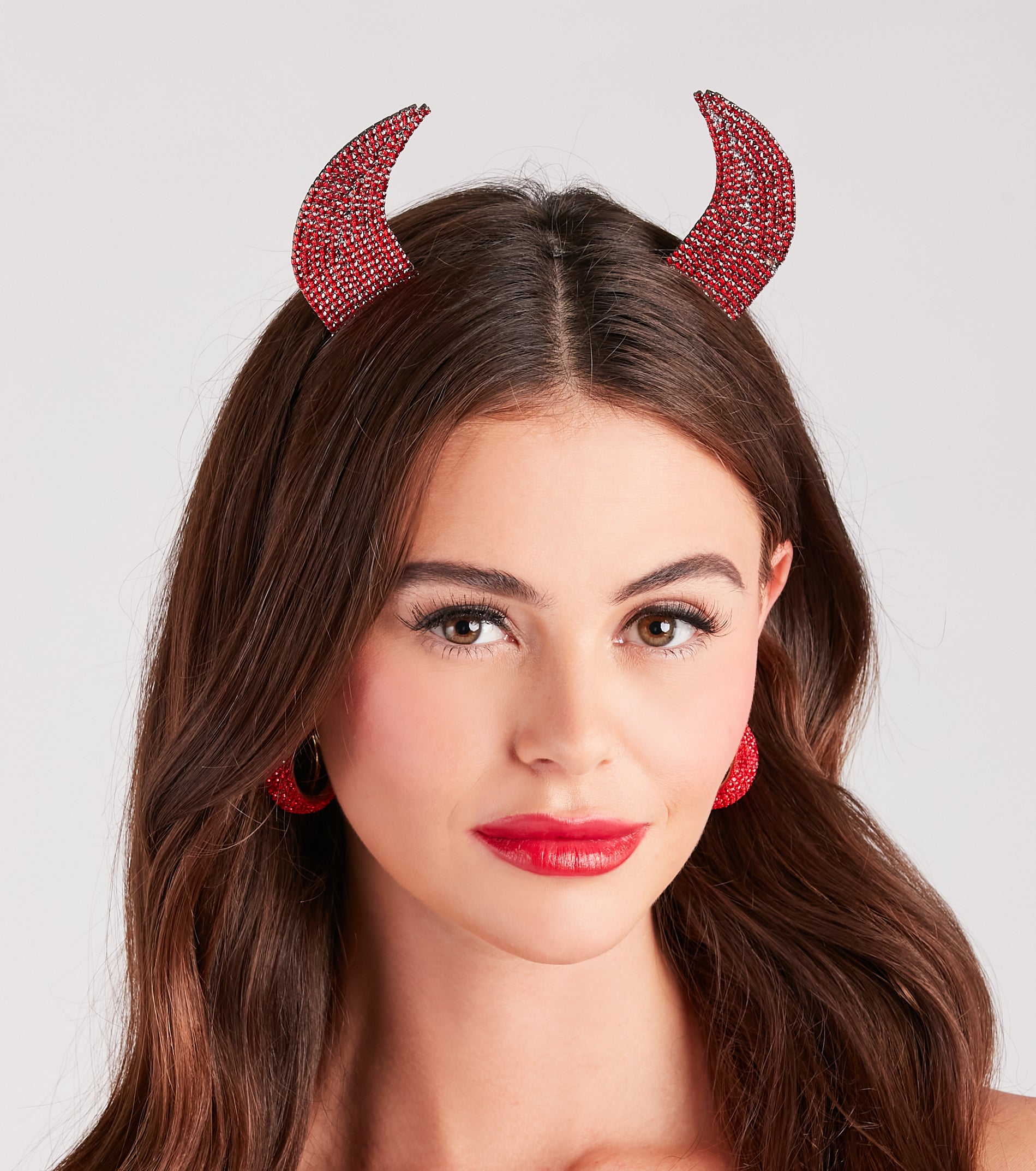 Premium Rhinestone Devil Horn Headband