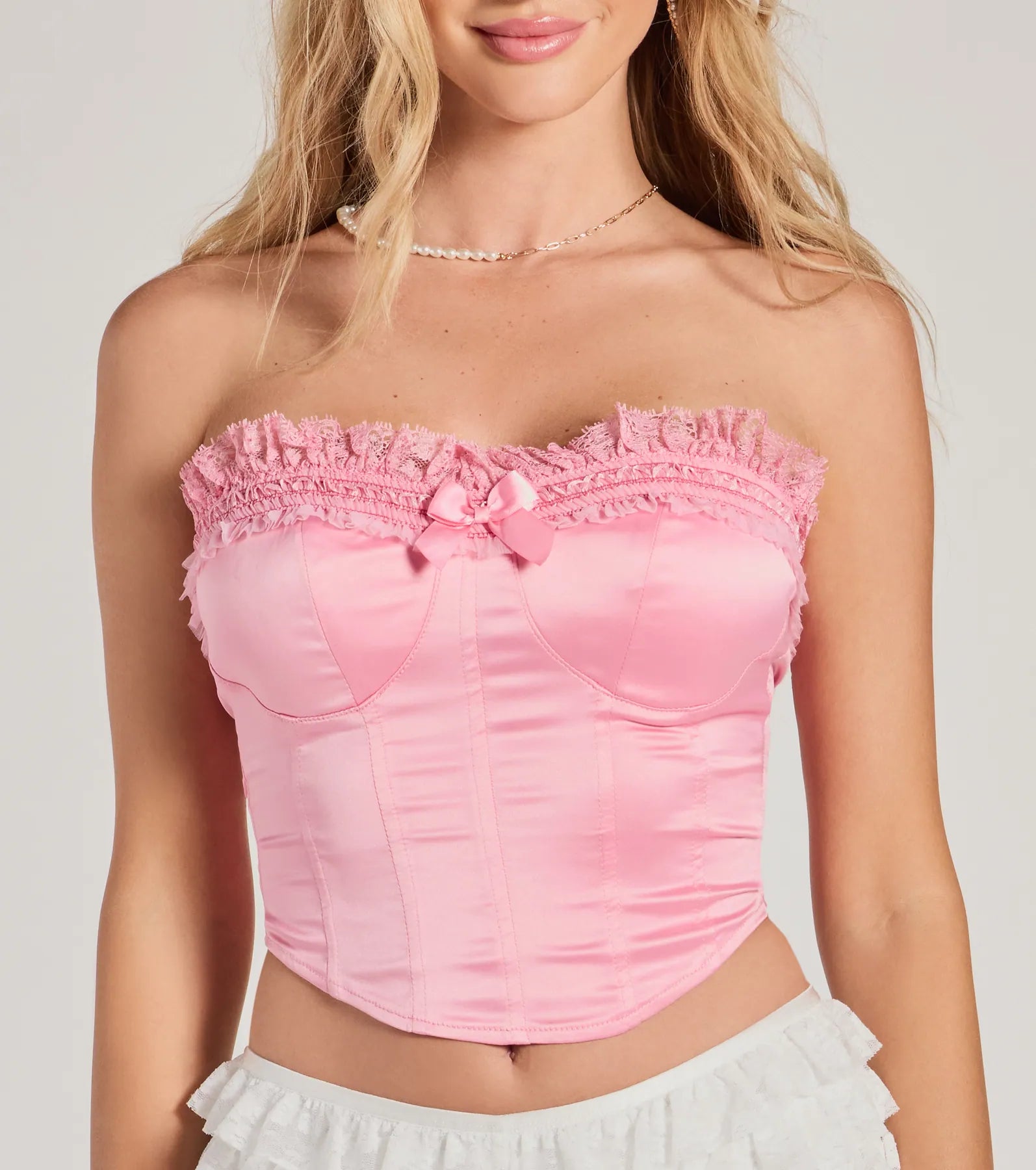 Ultimate Bo Peep Satin Corset Top - Halloween Essential