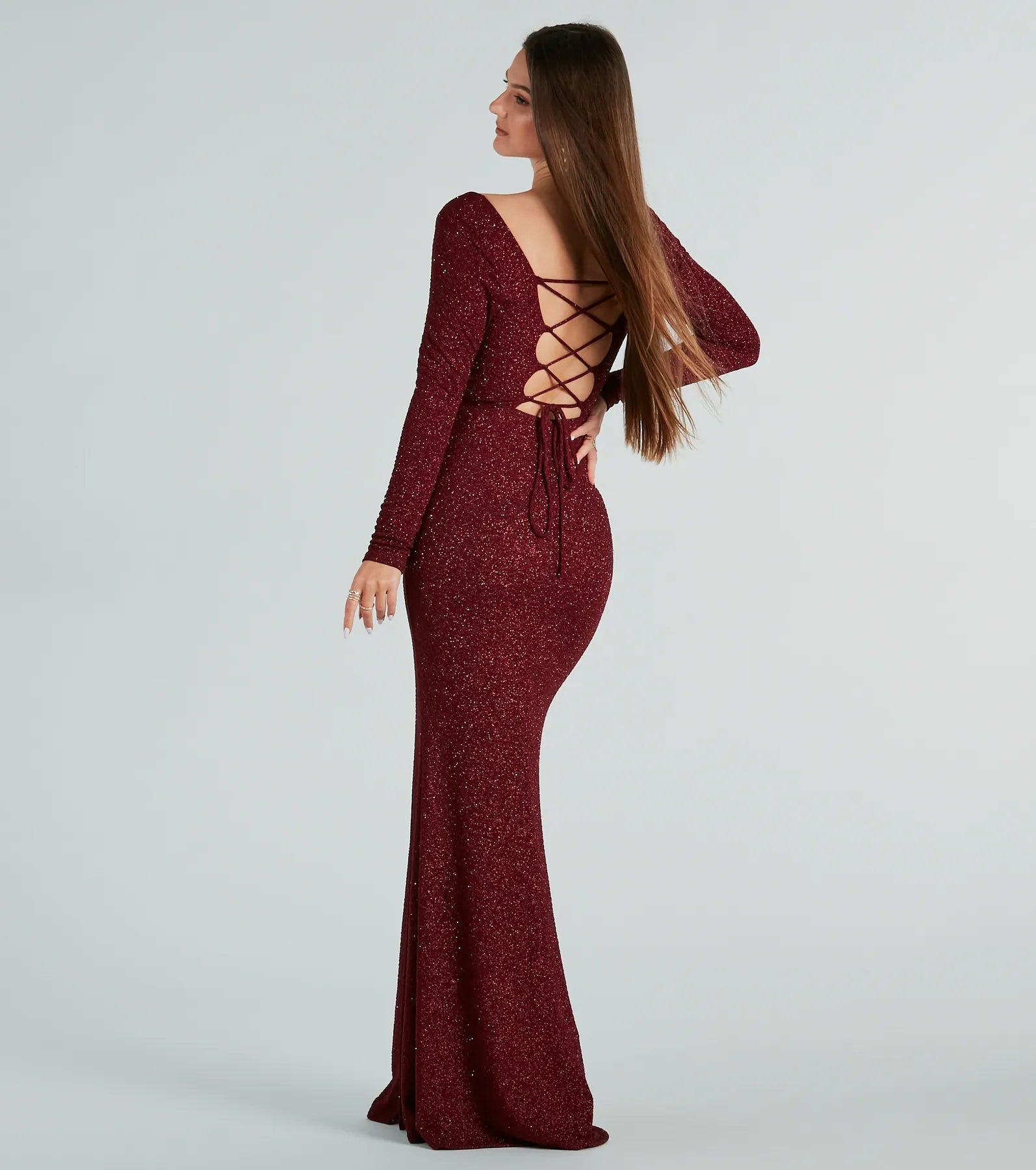 Premium Caris Glitter Mermaid Evening Dress