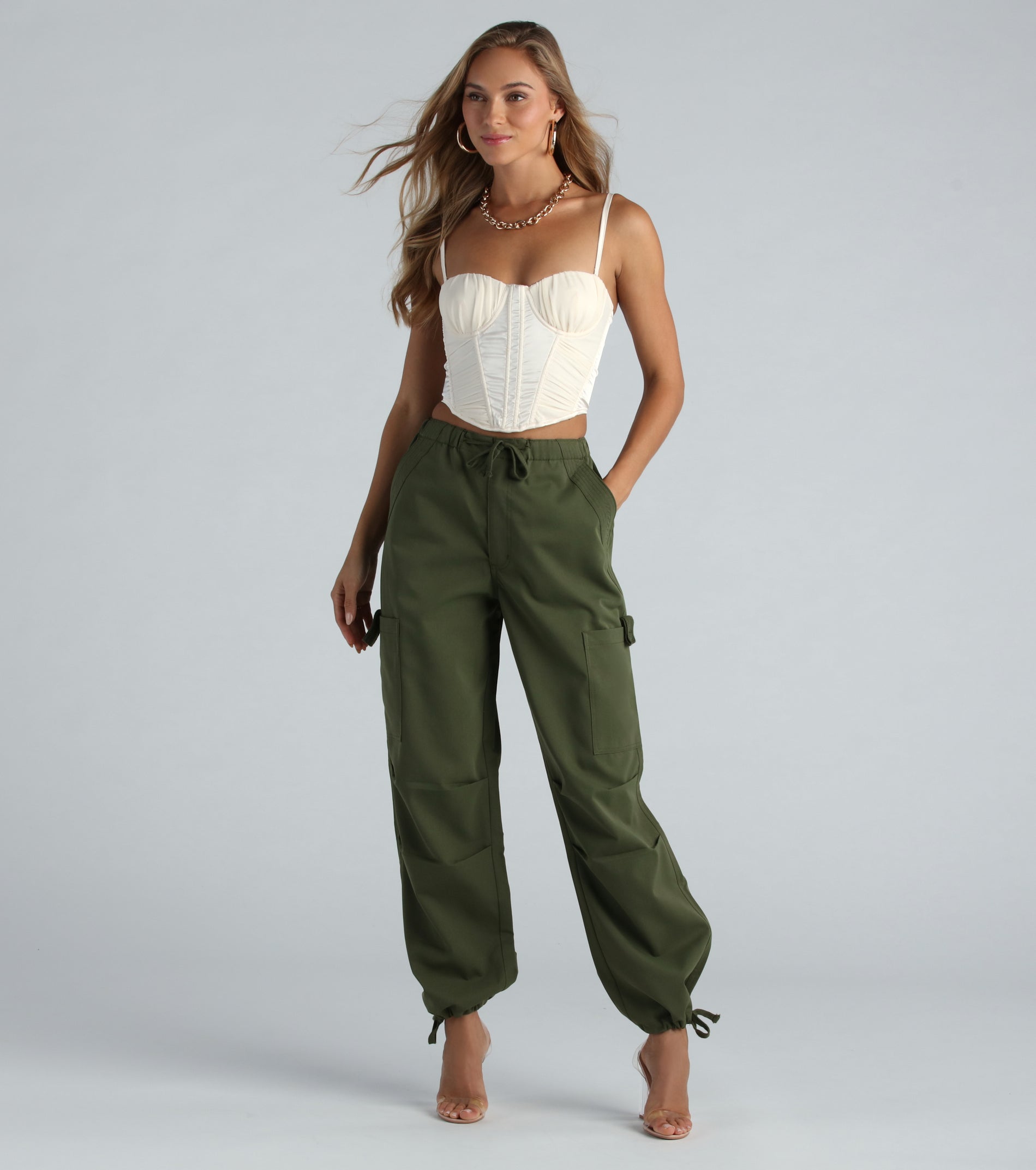 Ultimate High-Rise Parachute Cargo Pants - Elevate Your Style