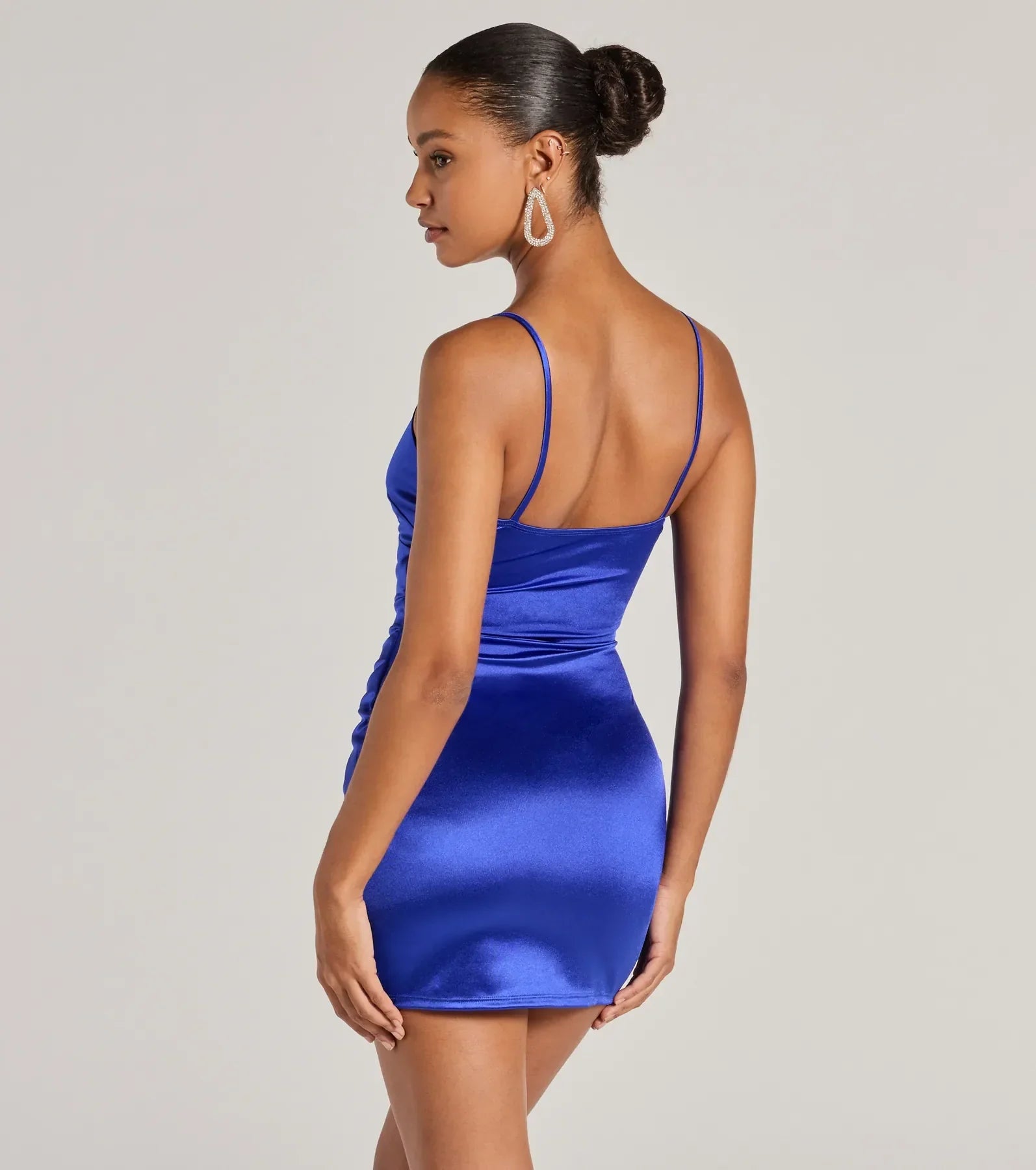 Ultimate Satin Wrap Mini Dress - Style Redefined